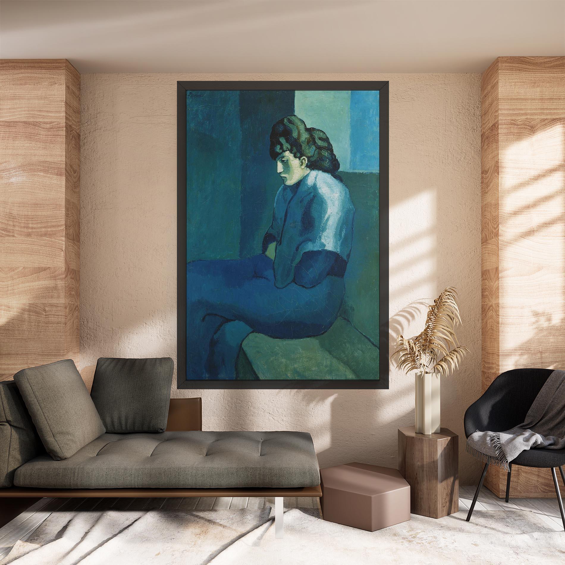 Vászonkép Femme Assise mockup 8