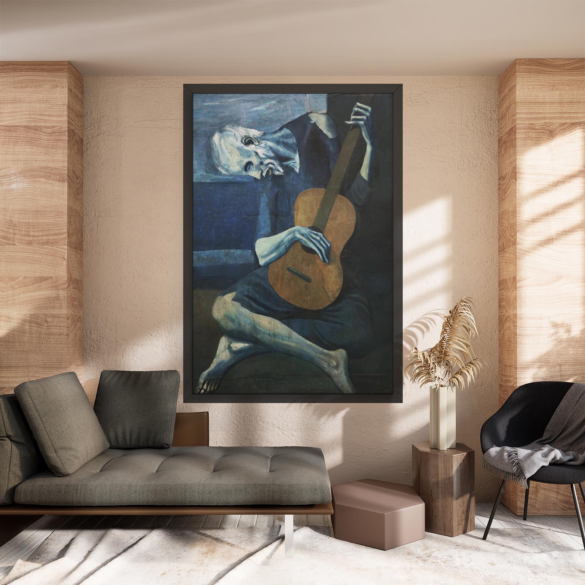 Vászonkép Old Guitarist mockup 8