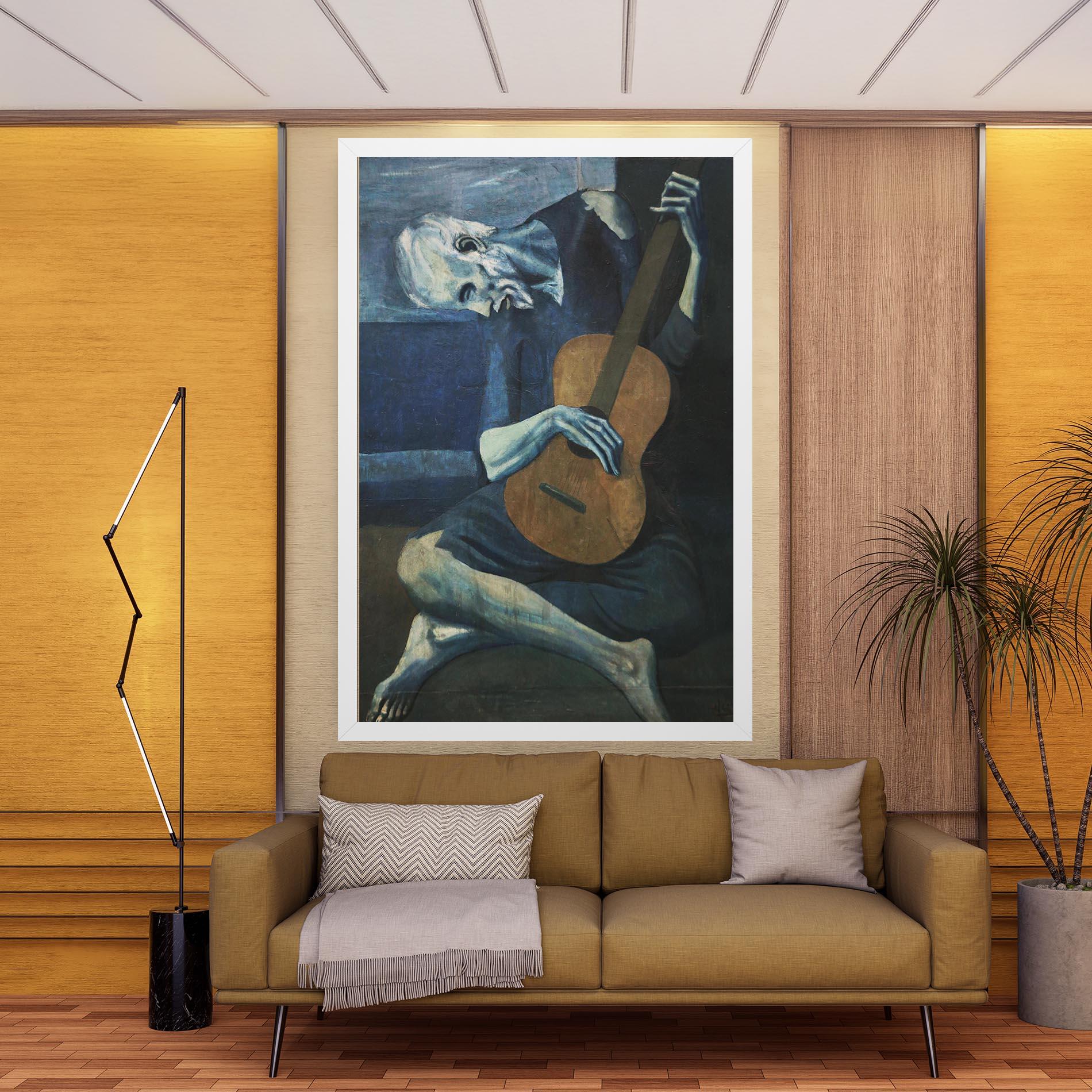 Vászonkép Old Guitarist mockup 9