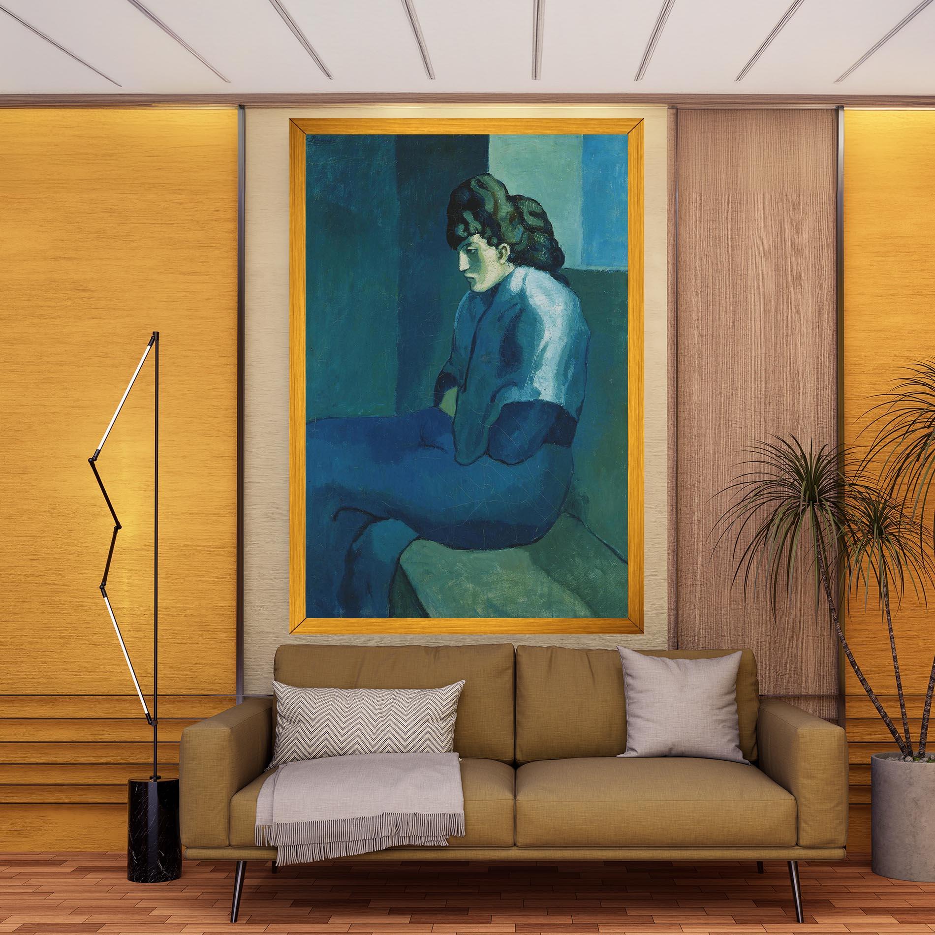 Vászonkép Femme Assise mockup 9