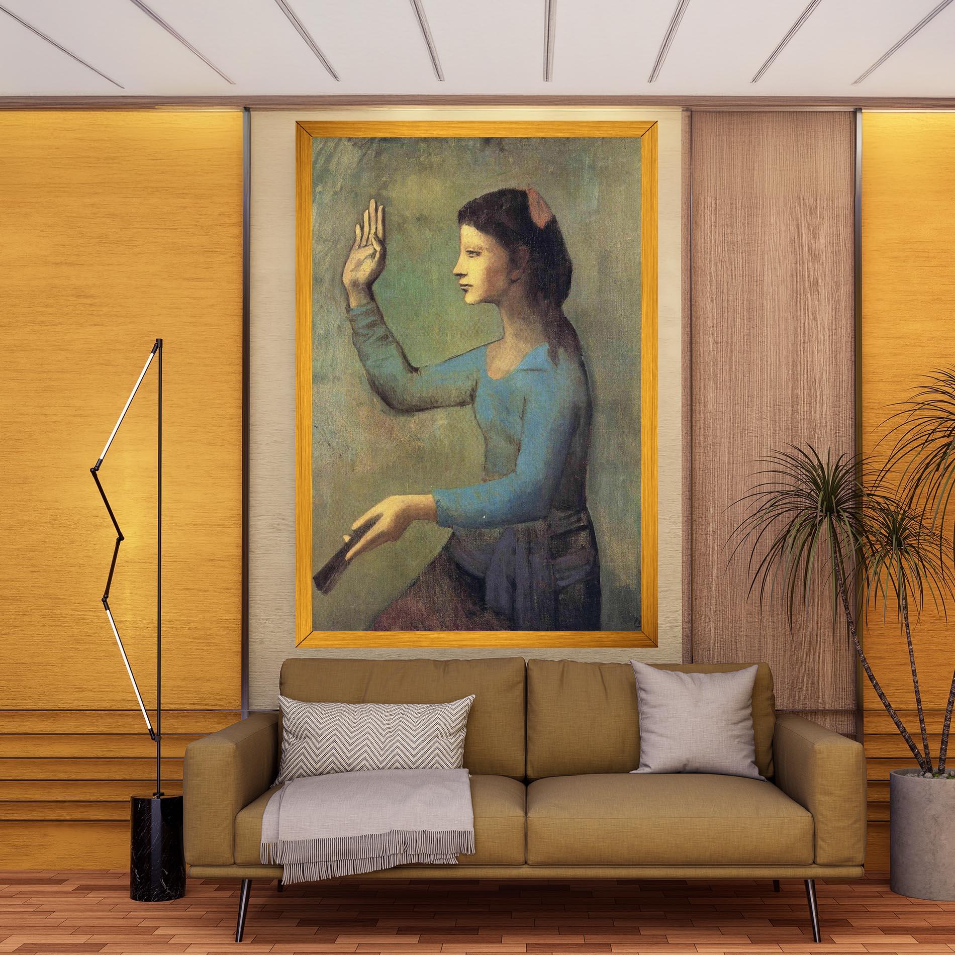 Vászonkép Lady With A Fan mockup 9