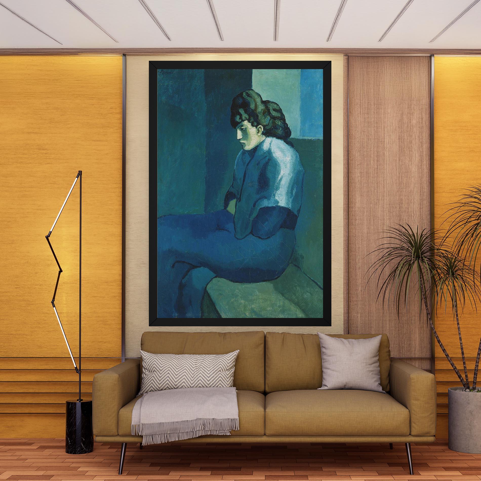 Vászonkép Femme Assise mockup 9