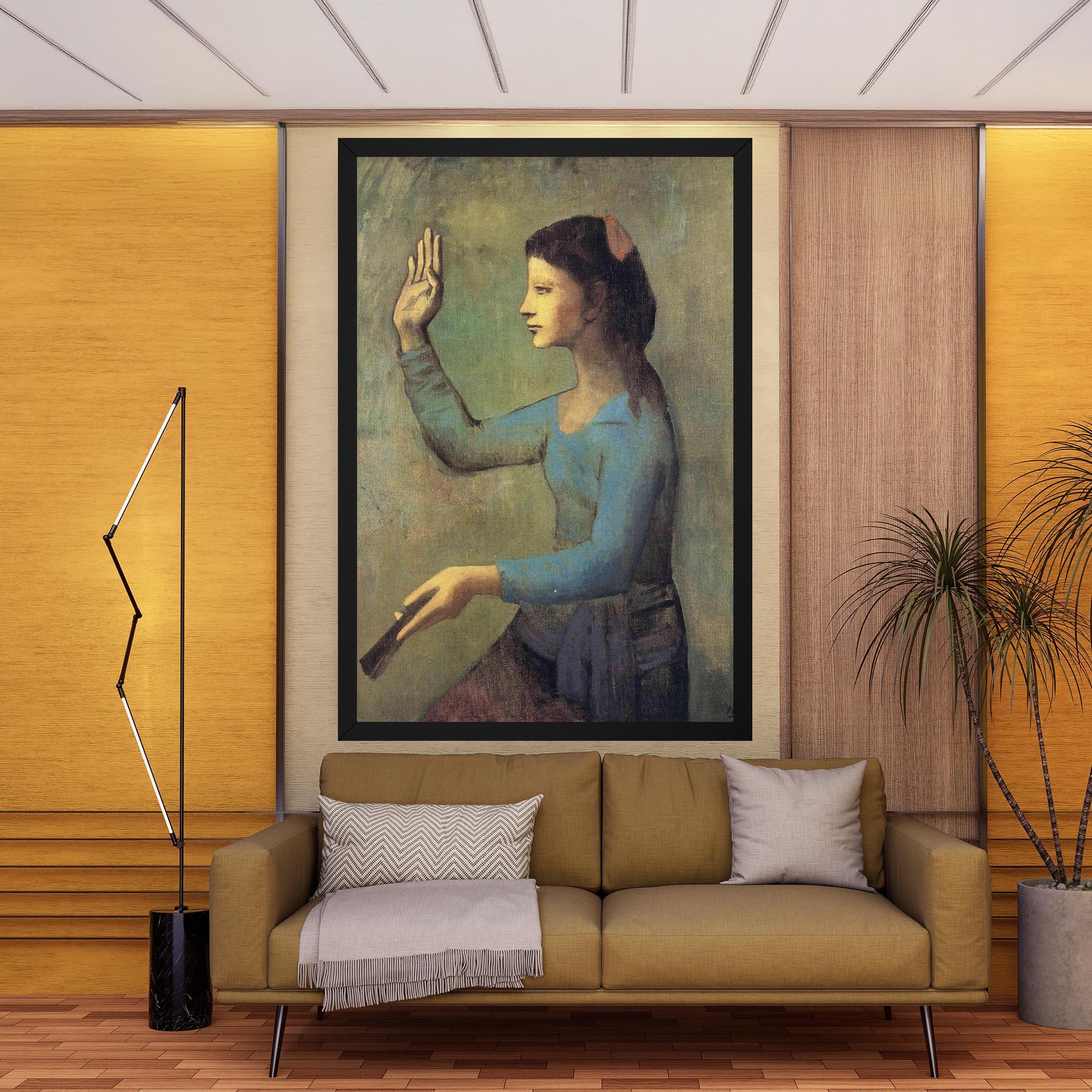 Vászonkép Lady With A Fan mockup 9