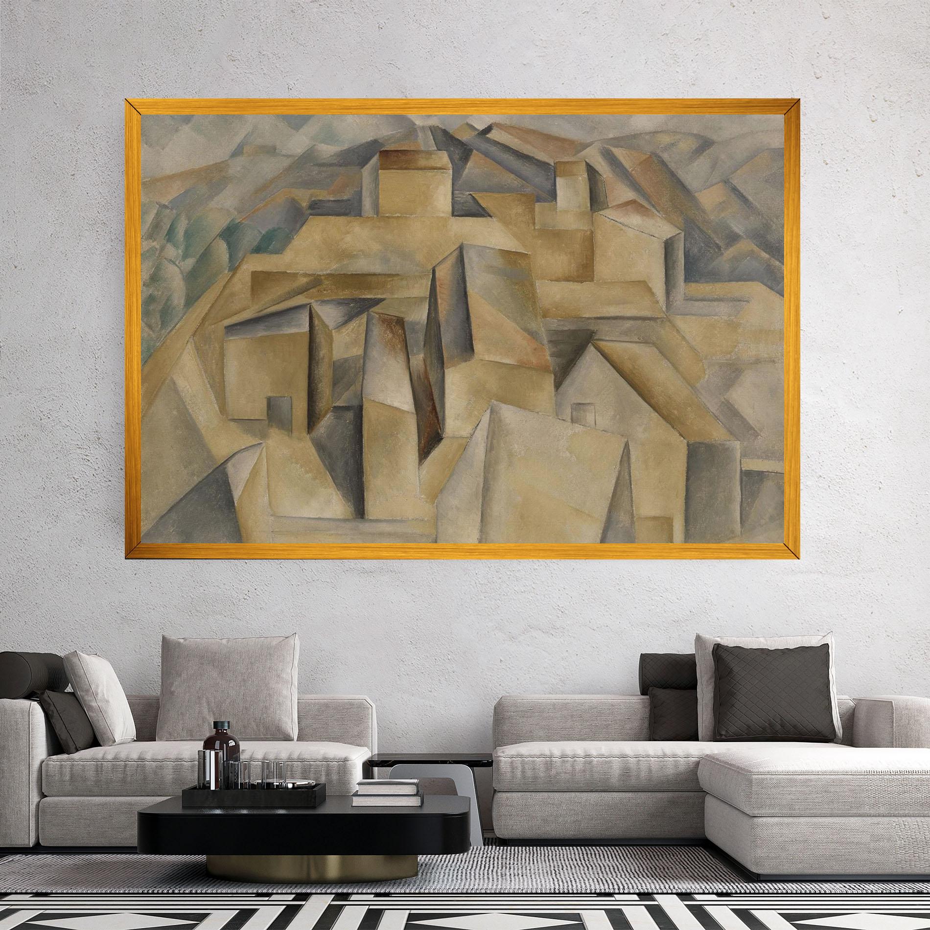 Vászonkép Houses On The Hill mockup 2