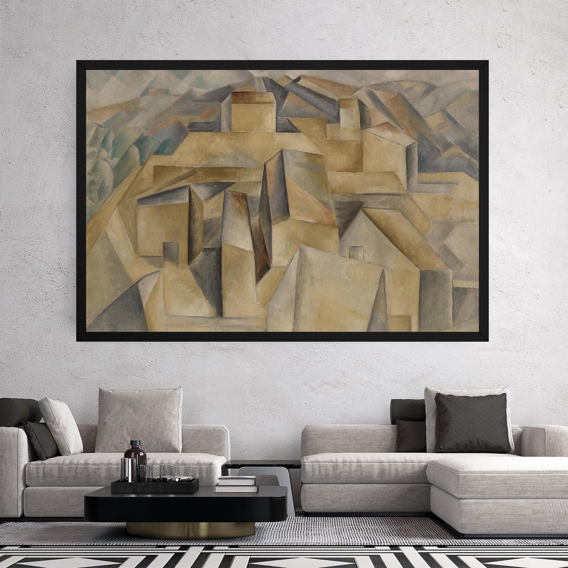 Vászonkép Houses On The Hill mockup 2