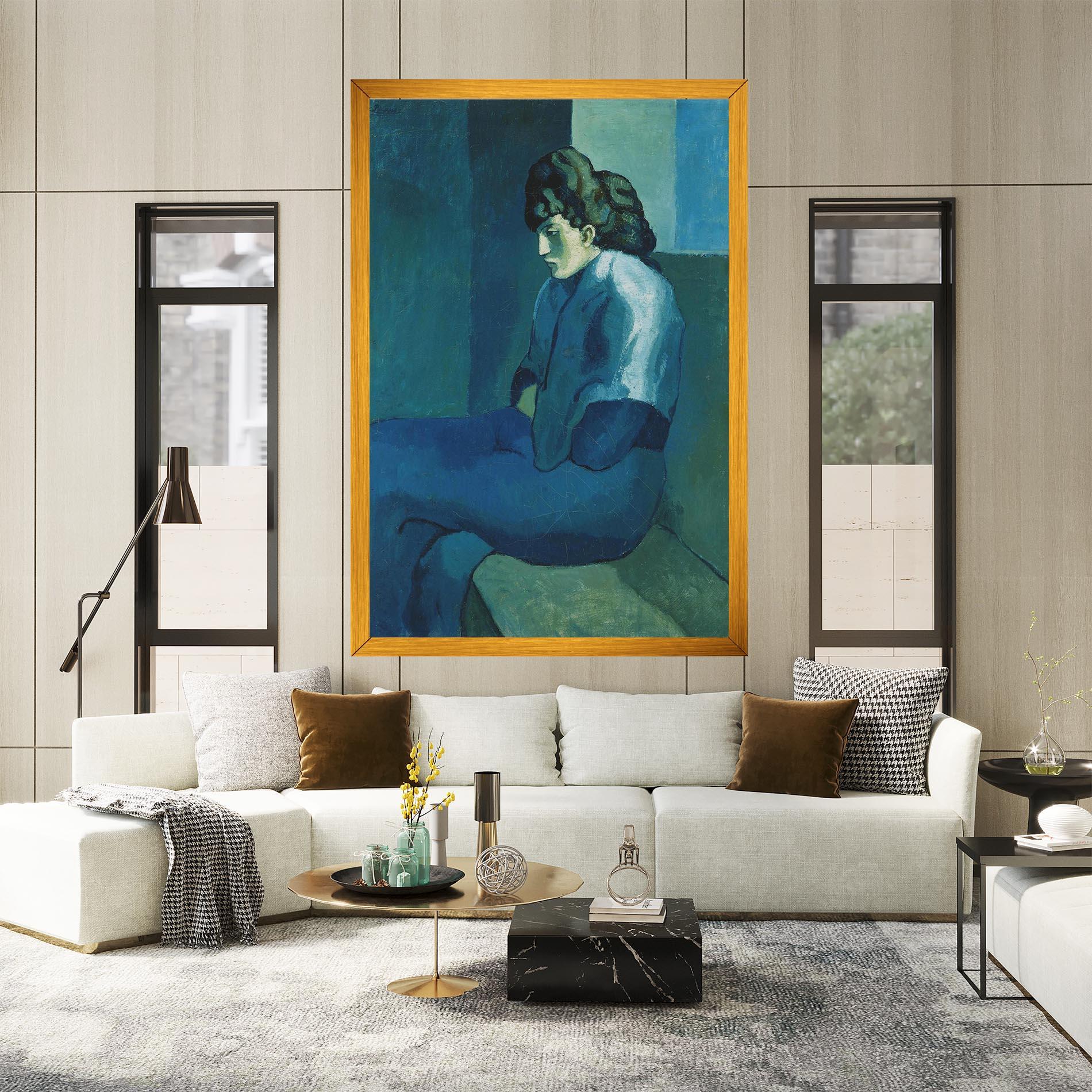 Vászonkép Femme Assise mockup 2