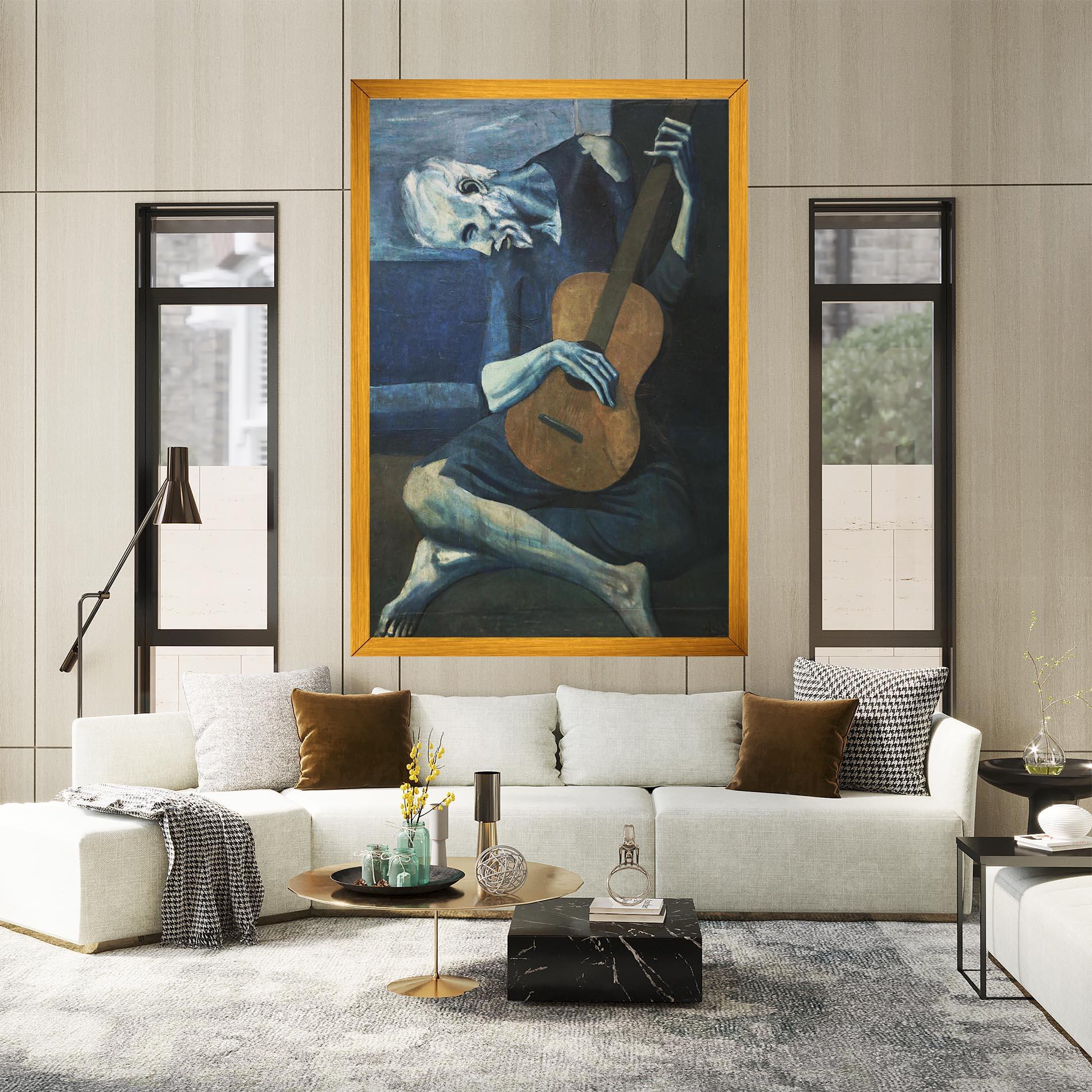 Vászonkép Old Guitarist mockup 2