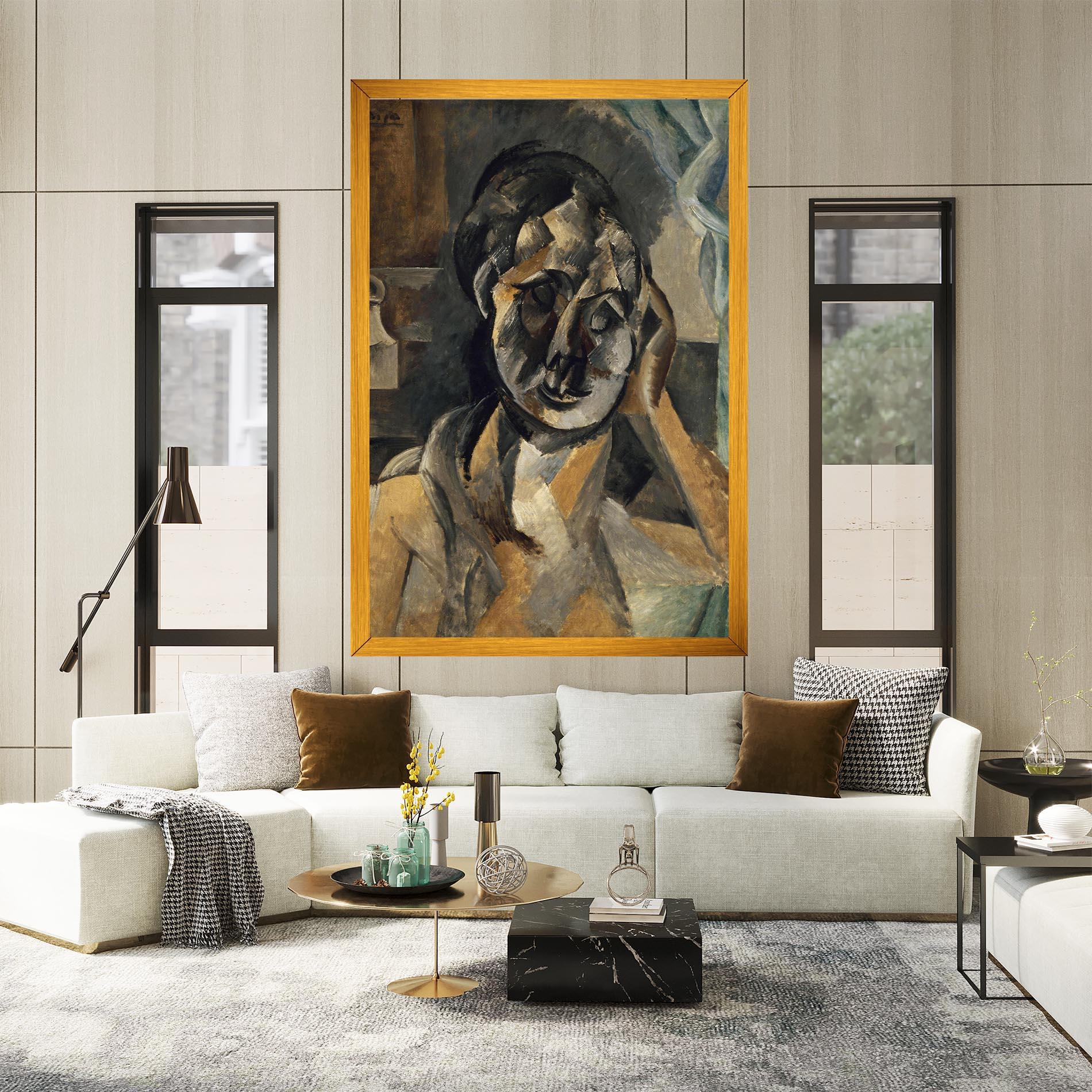 Vászonkép Woman With Mustard mockup 2