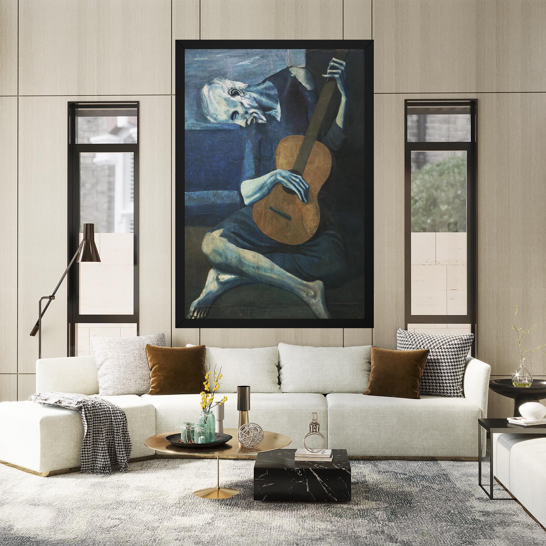 Vászonkép Old Guitarist mockup 2