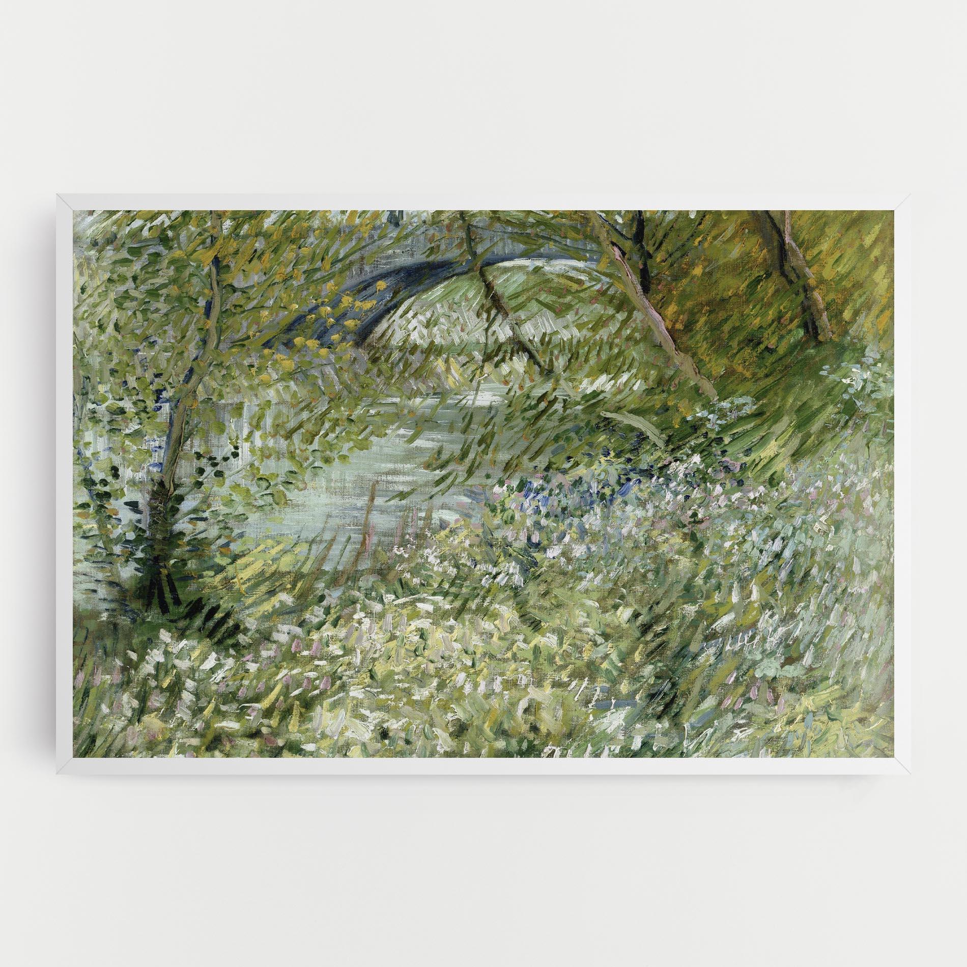 Vászonkép River Bank Springtime mockup 0