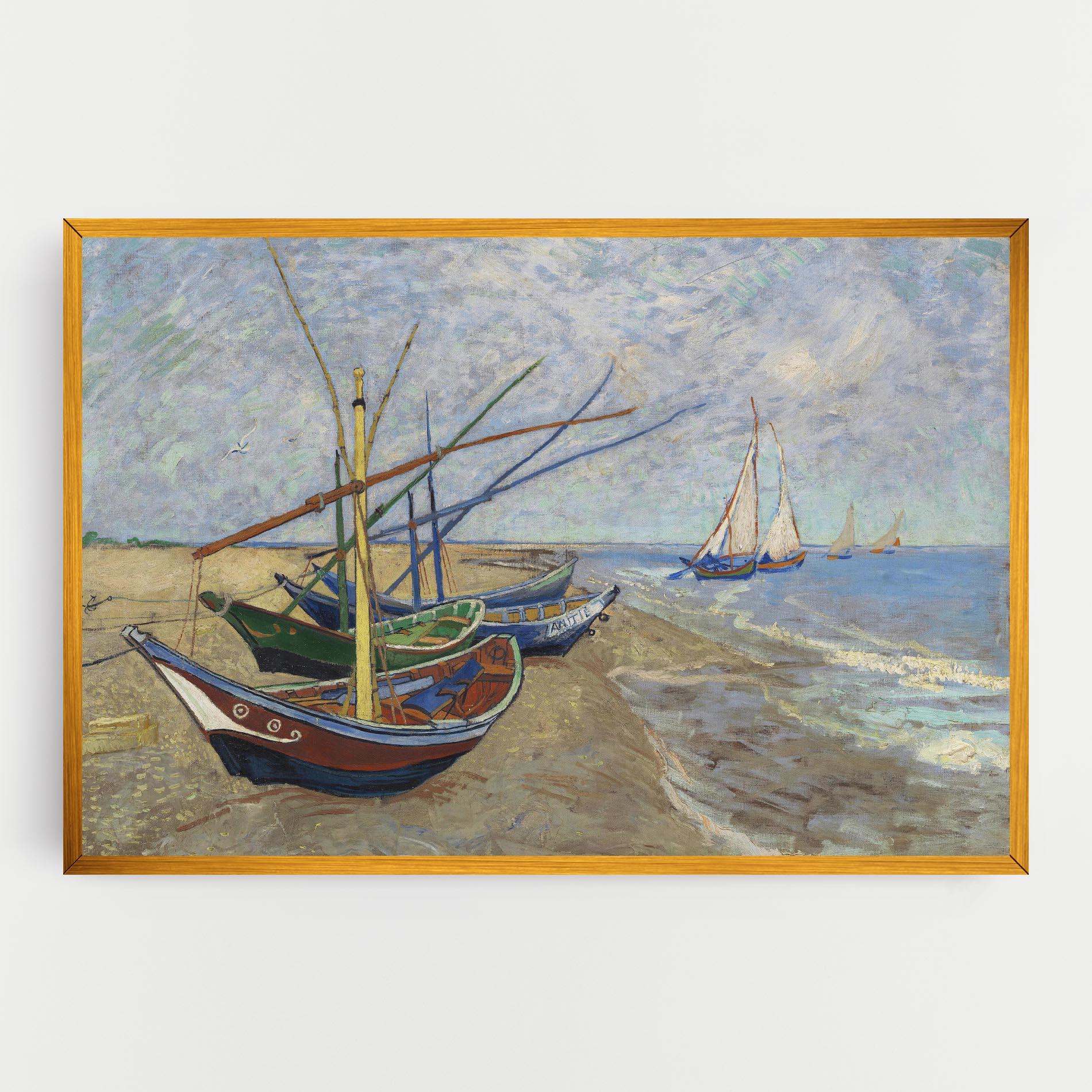 Vászonkép Boats Beach mockup 0