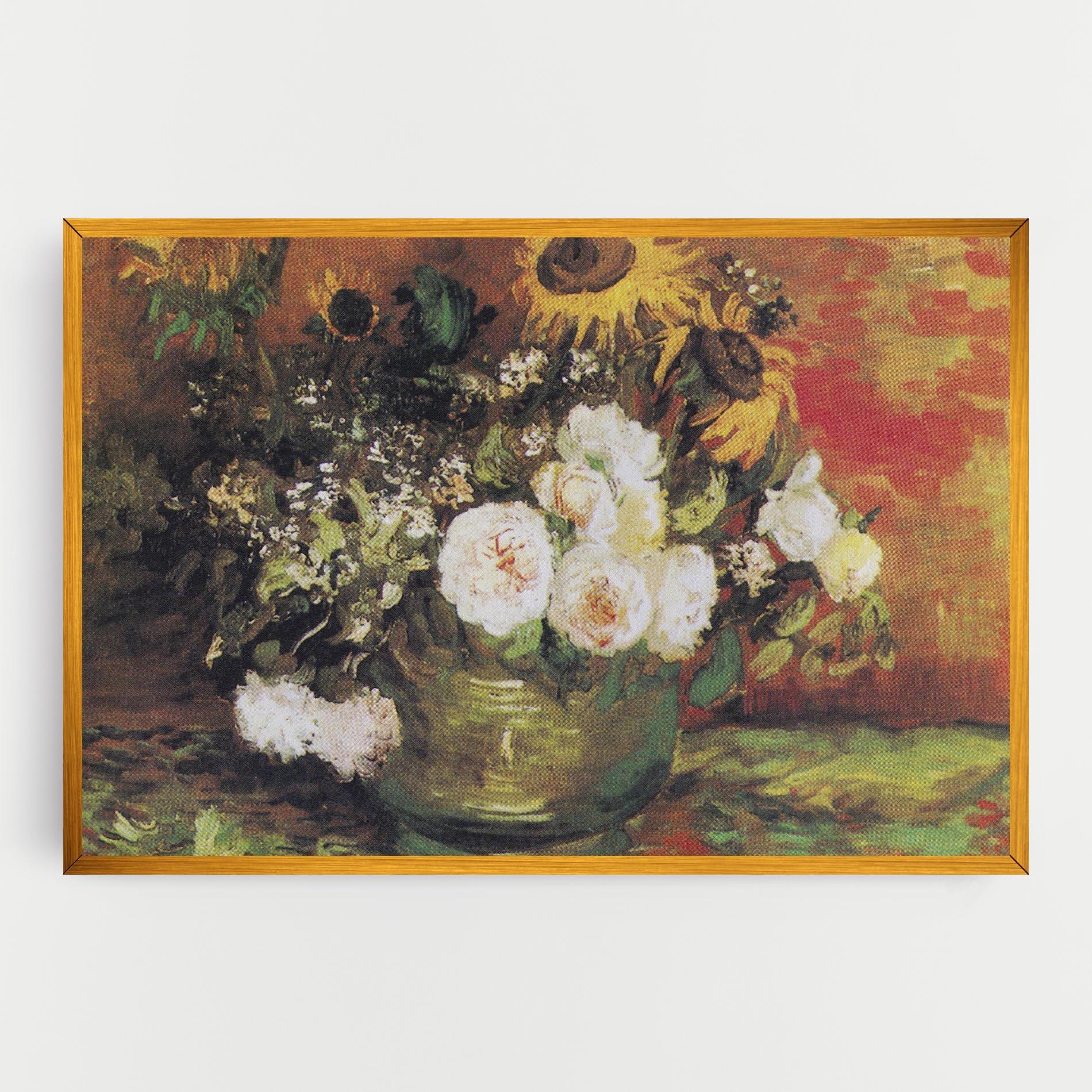 Vászonkép Bowl With Sunflowers mockup 0