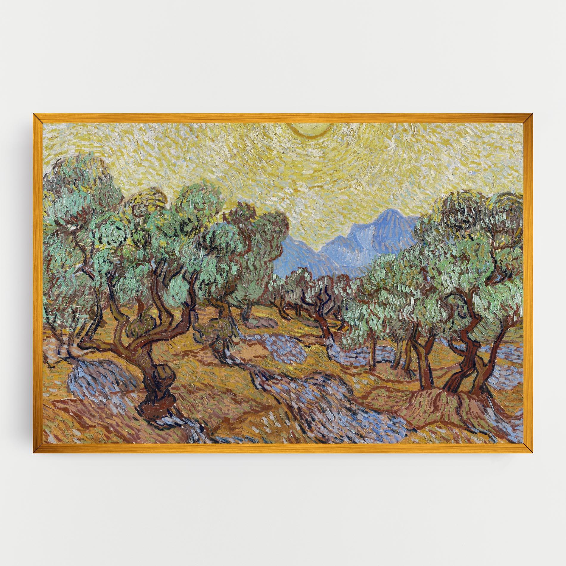 Vászonkép Gogh Olive Trees mockup 0