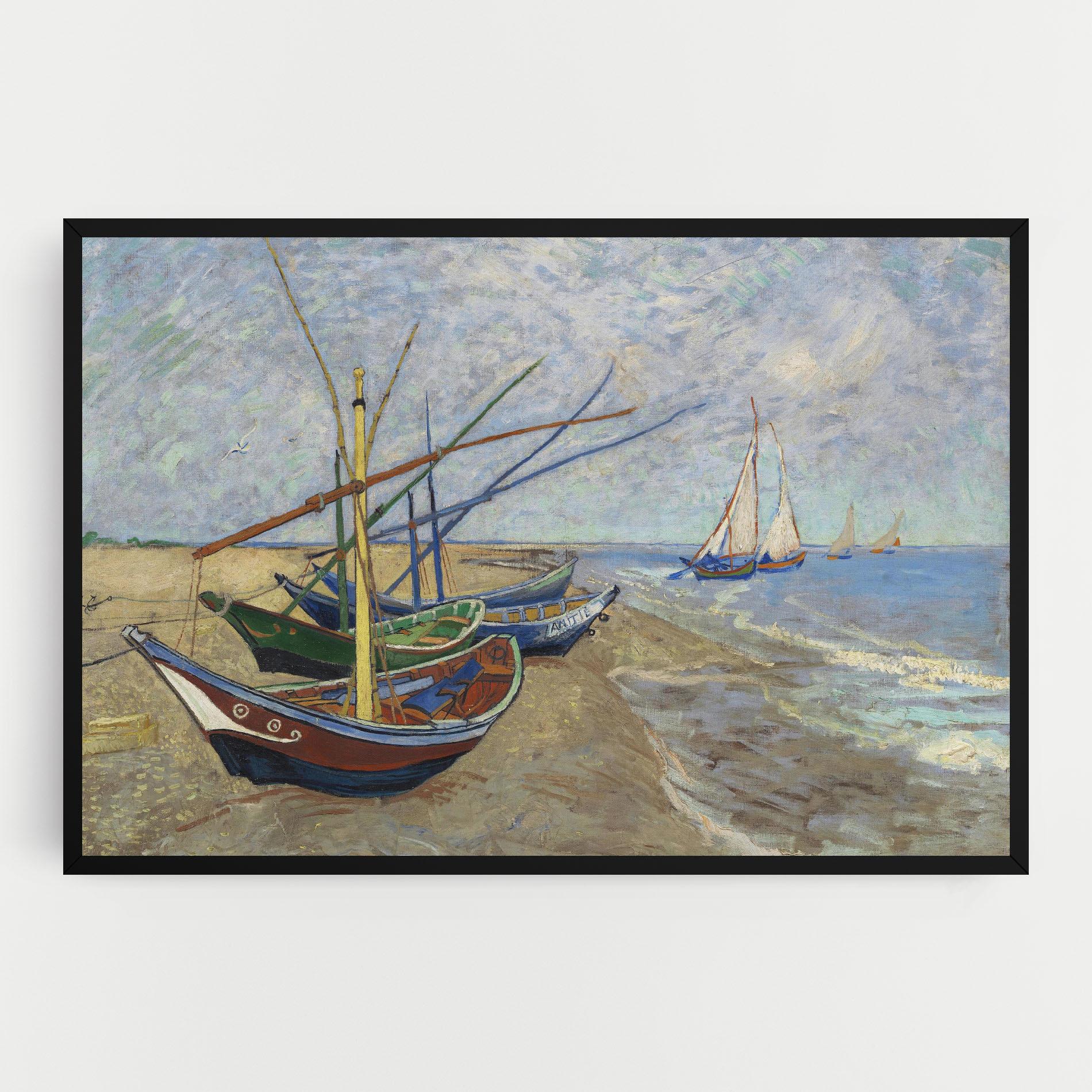 Vászonkép Boats Beach mockup 0