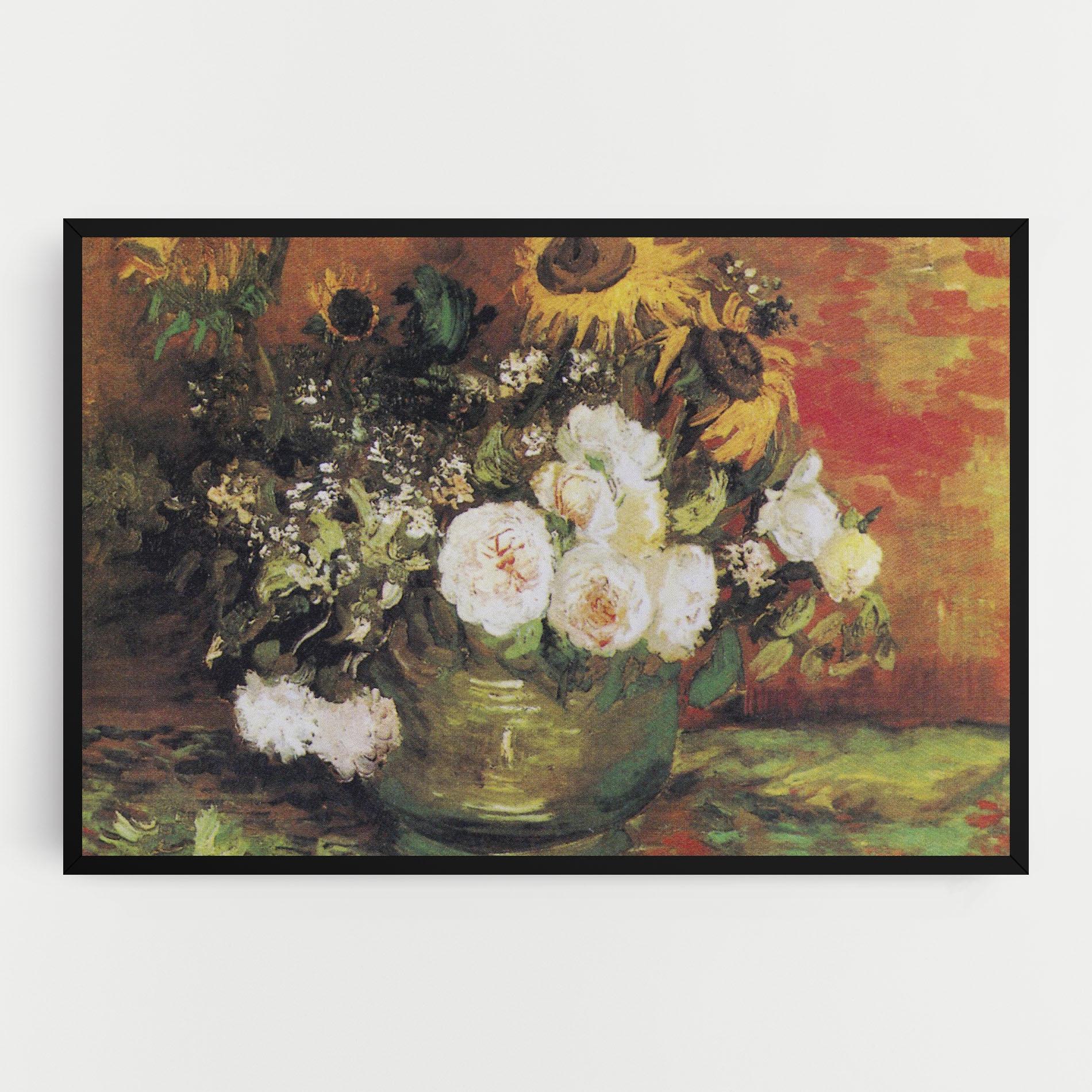 Vászonkép Bowl With Sunflowers mockup 0