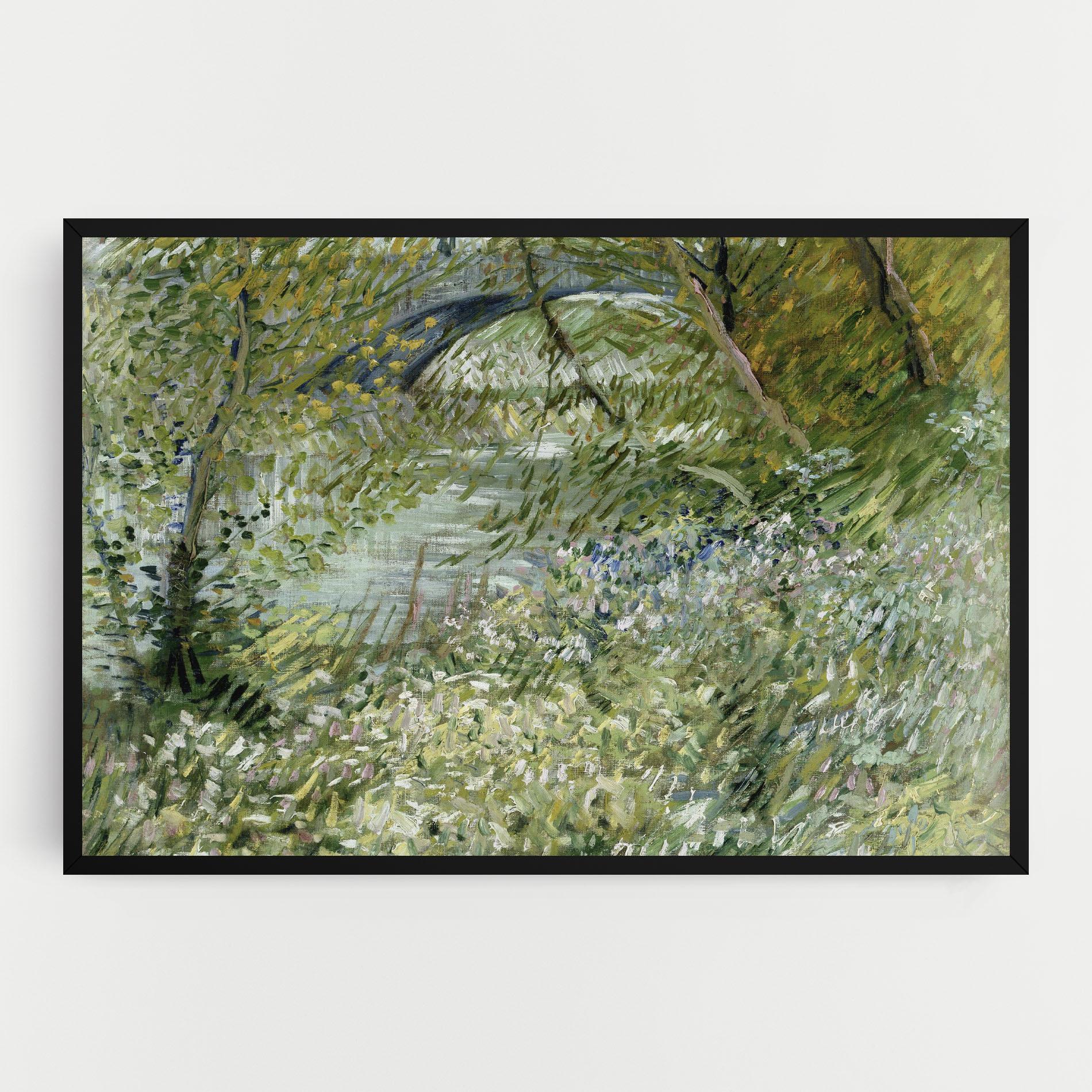 Vászonkép River Bank Springtime mockup 0