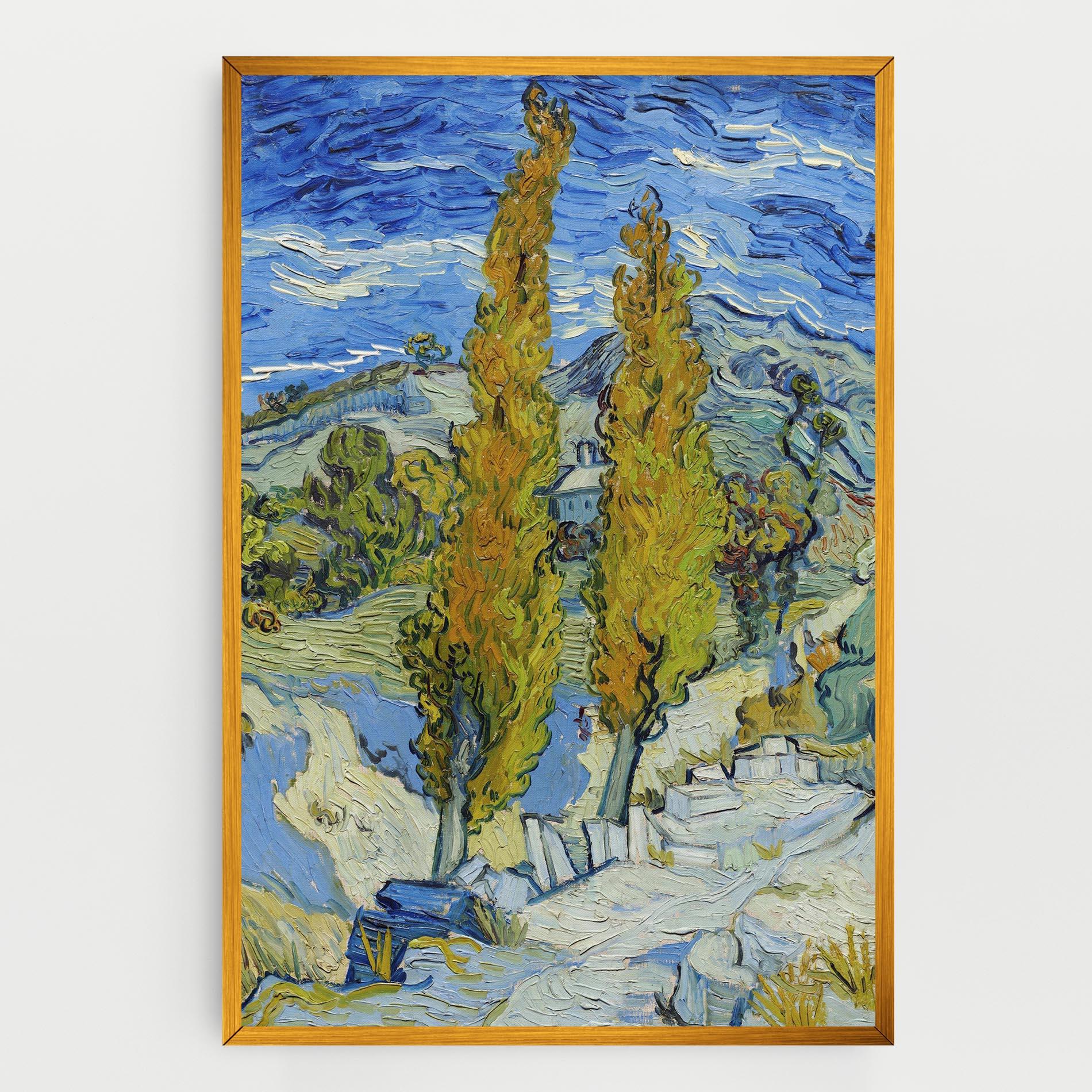 Vászonkép Poplars At Saint Remy mockup 0