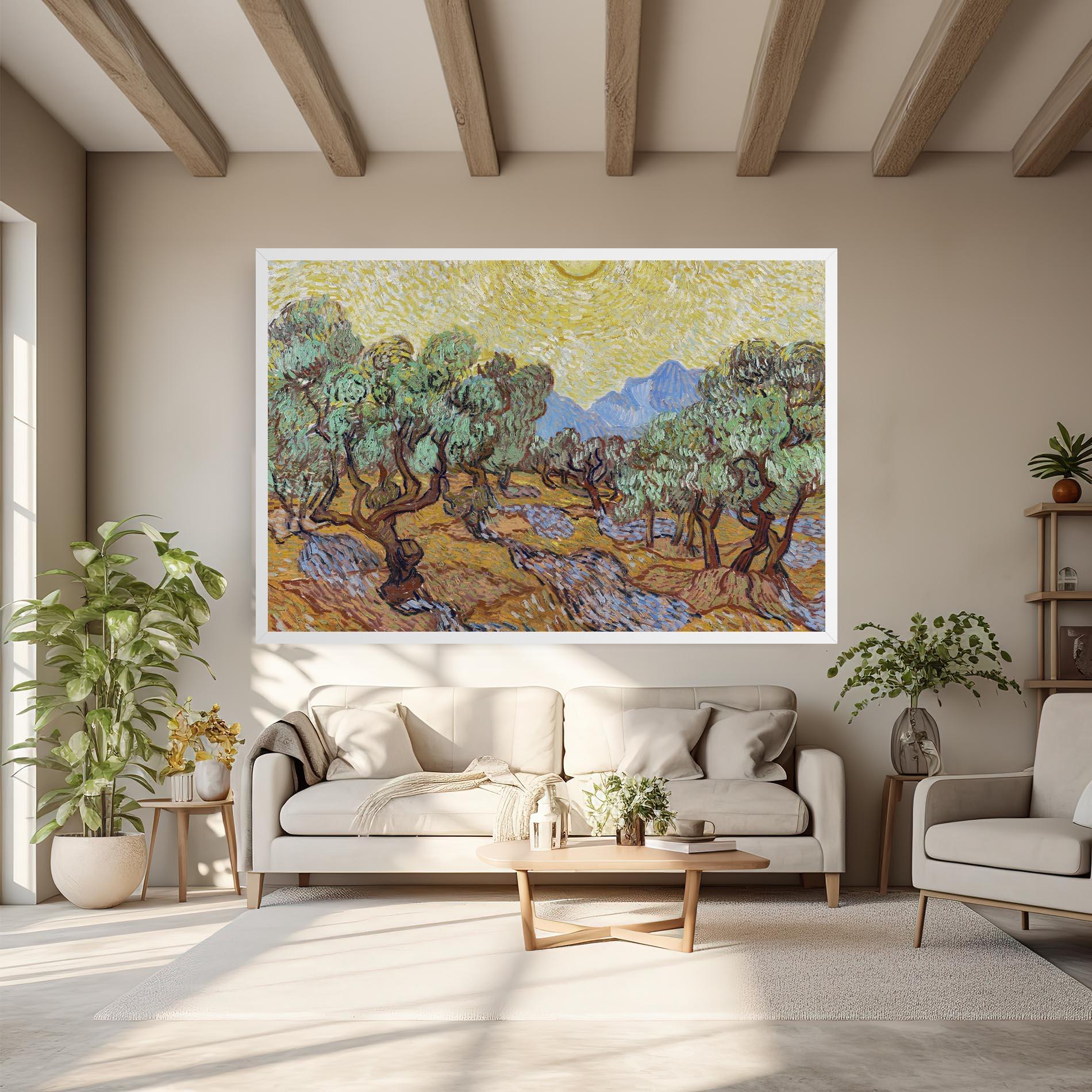 Vászonkép Gogh Olive Trees mockup 6