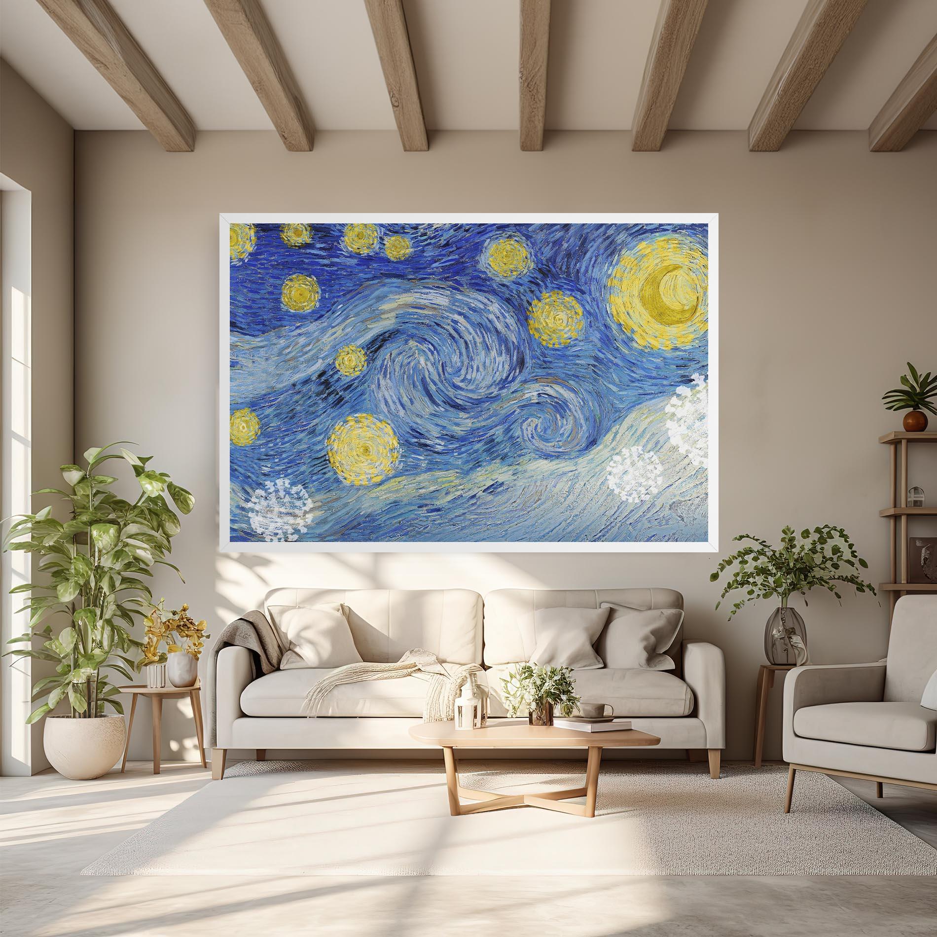 Vászonkép Van Gogh Starry Night mockup 6