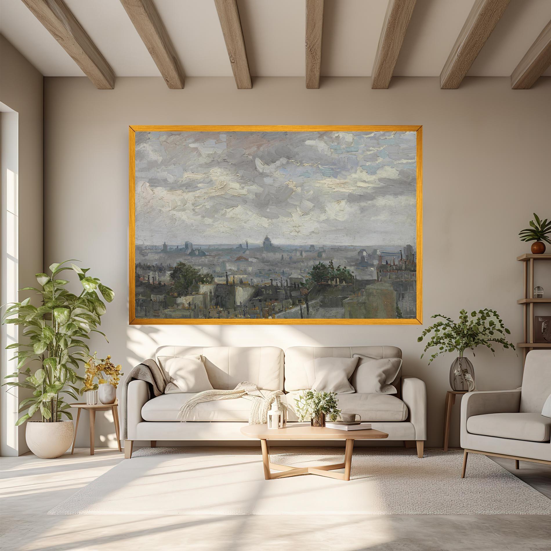 Vászonkép Gezicht Op Paris mockup 6