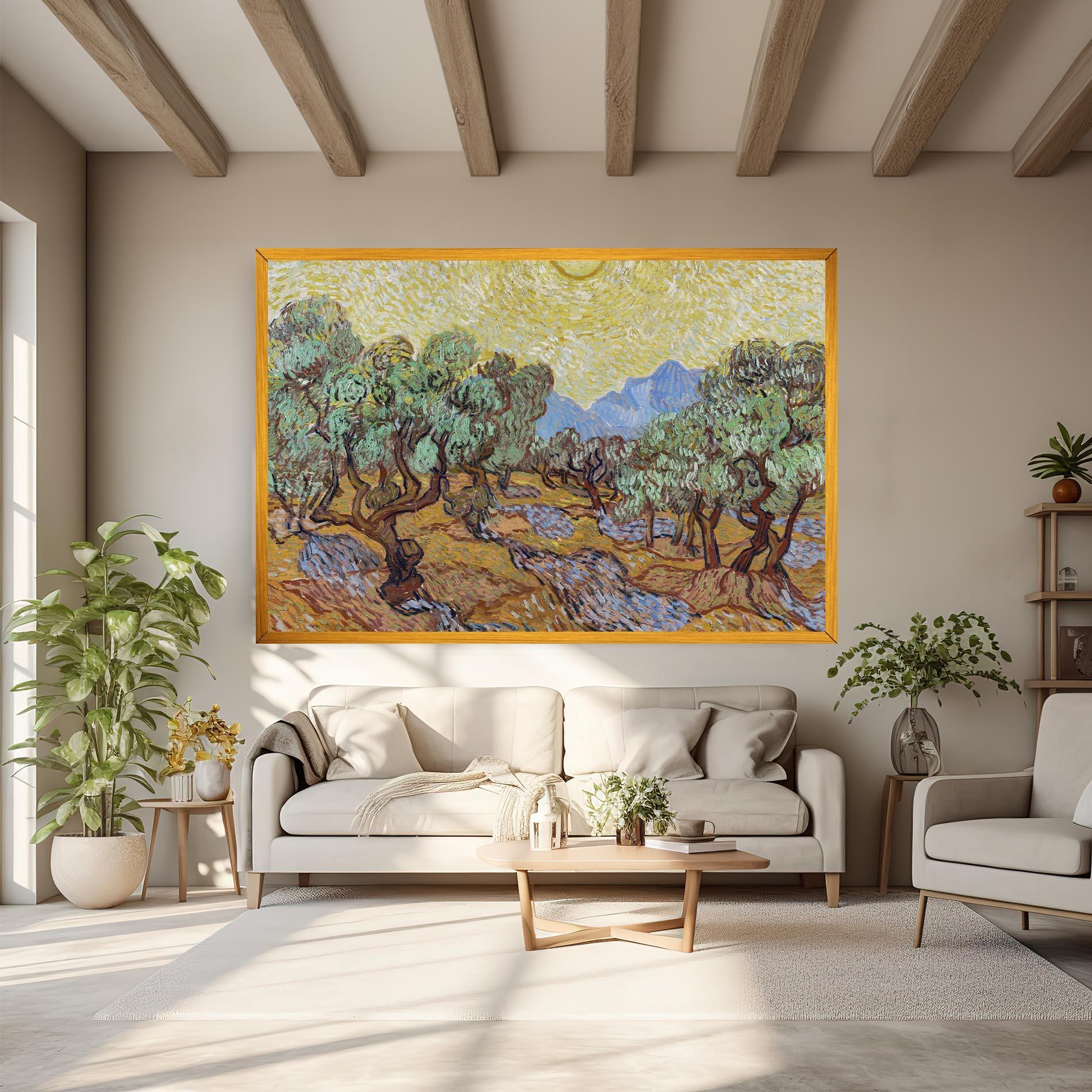 Vászonkép Gogh Olive Trees mockup 6