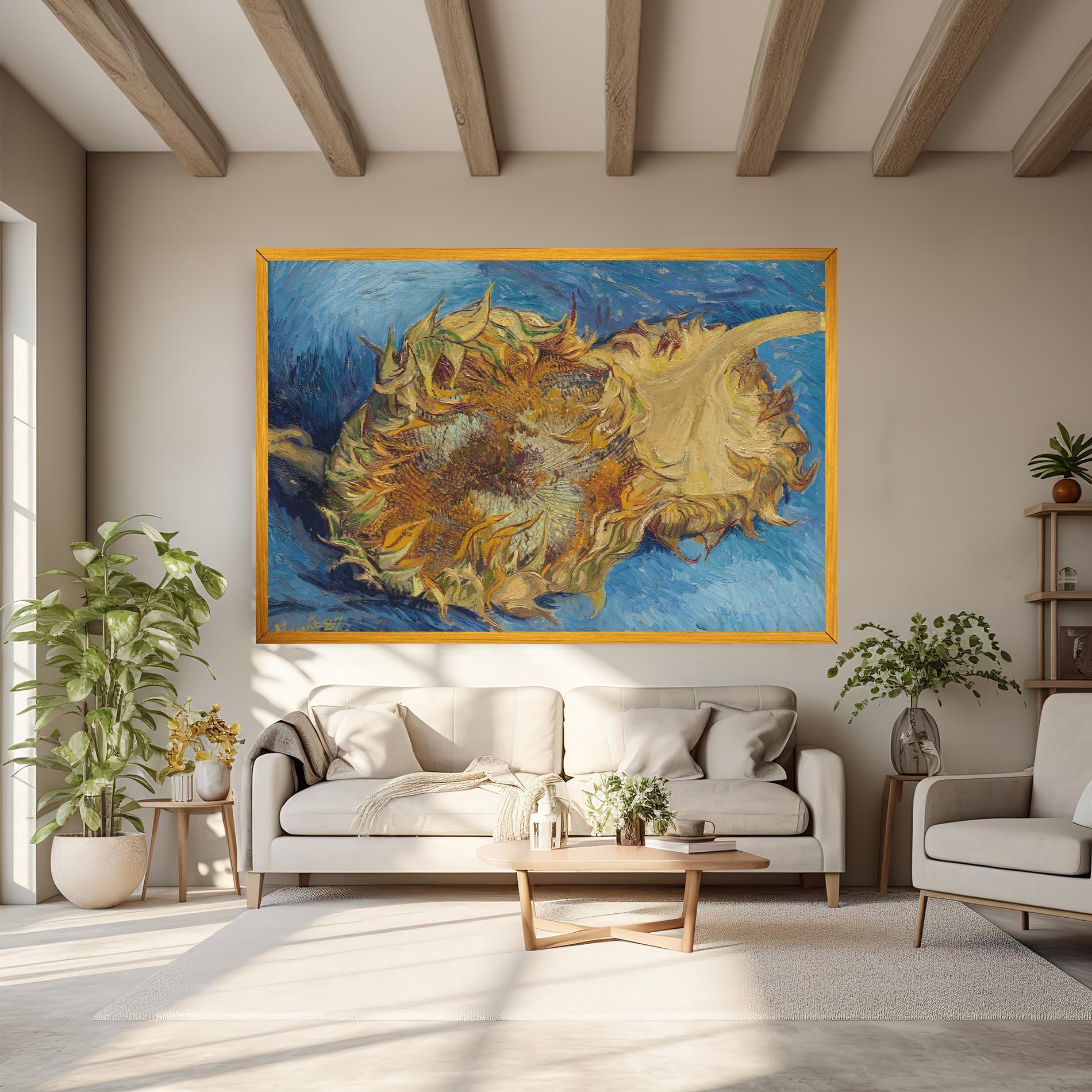 Vászonkép Sunflowers Van Gogh mockup 6