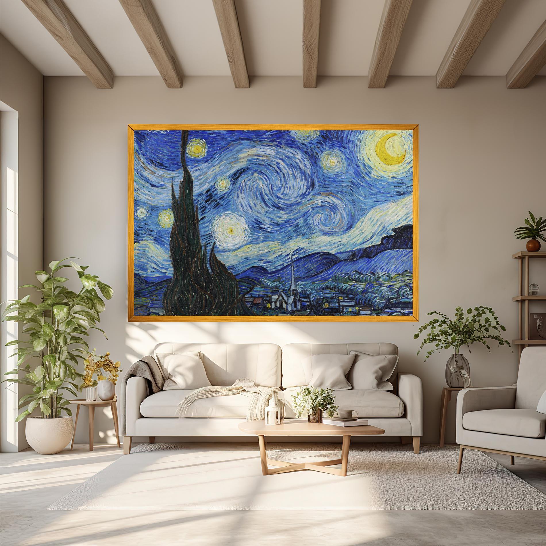 Vászonkép The Starry Night mockup 6