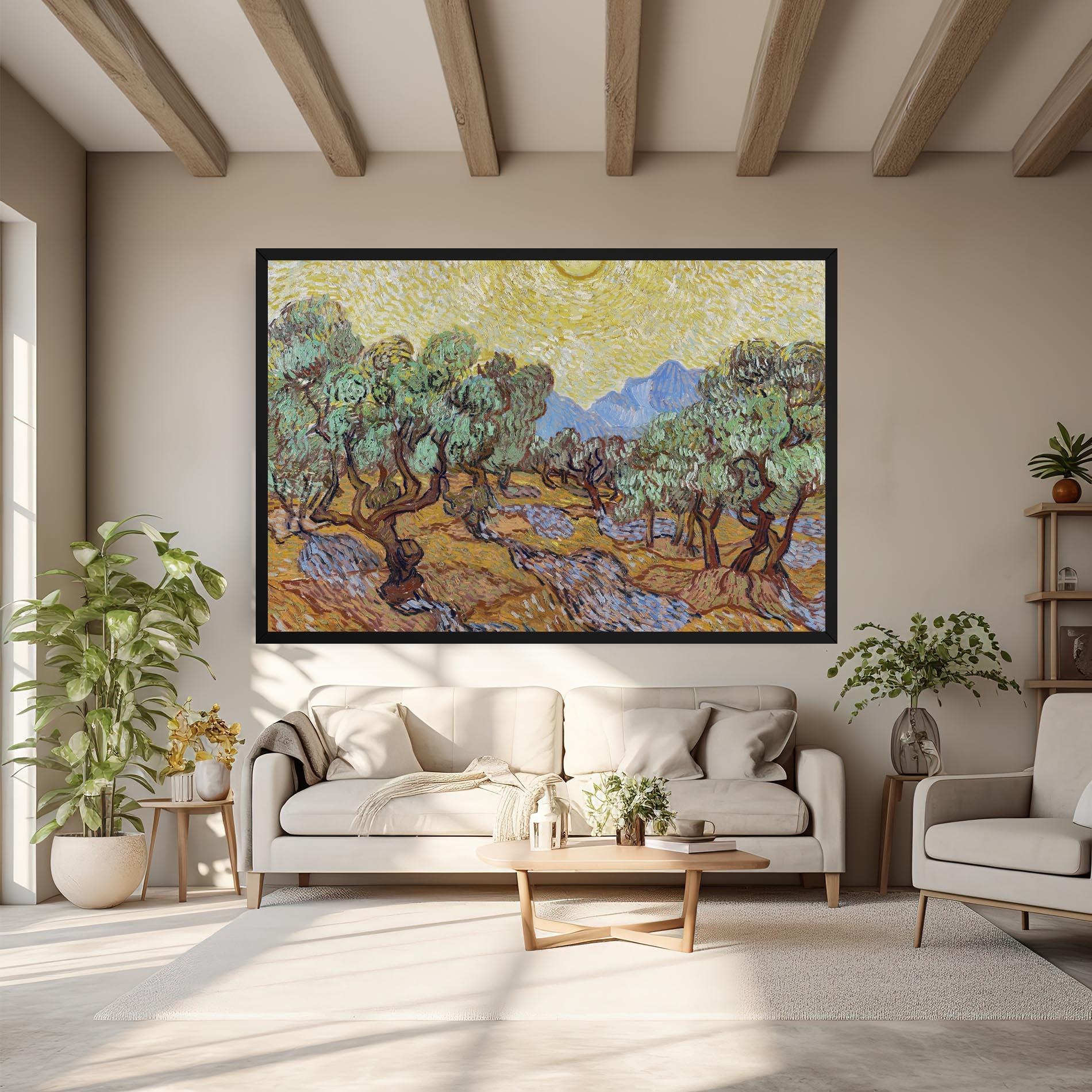 Vászonkép Gogh Olive Trees mockup 6
