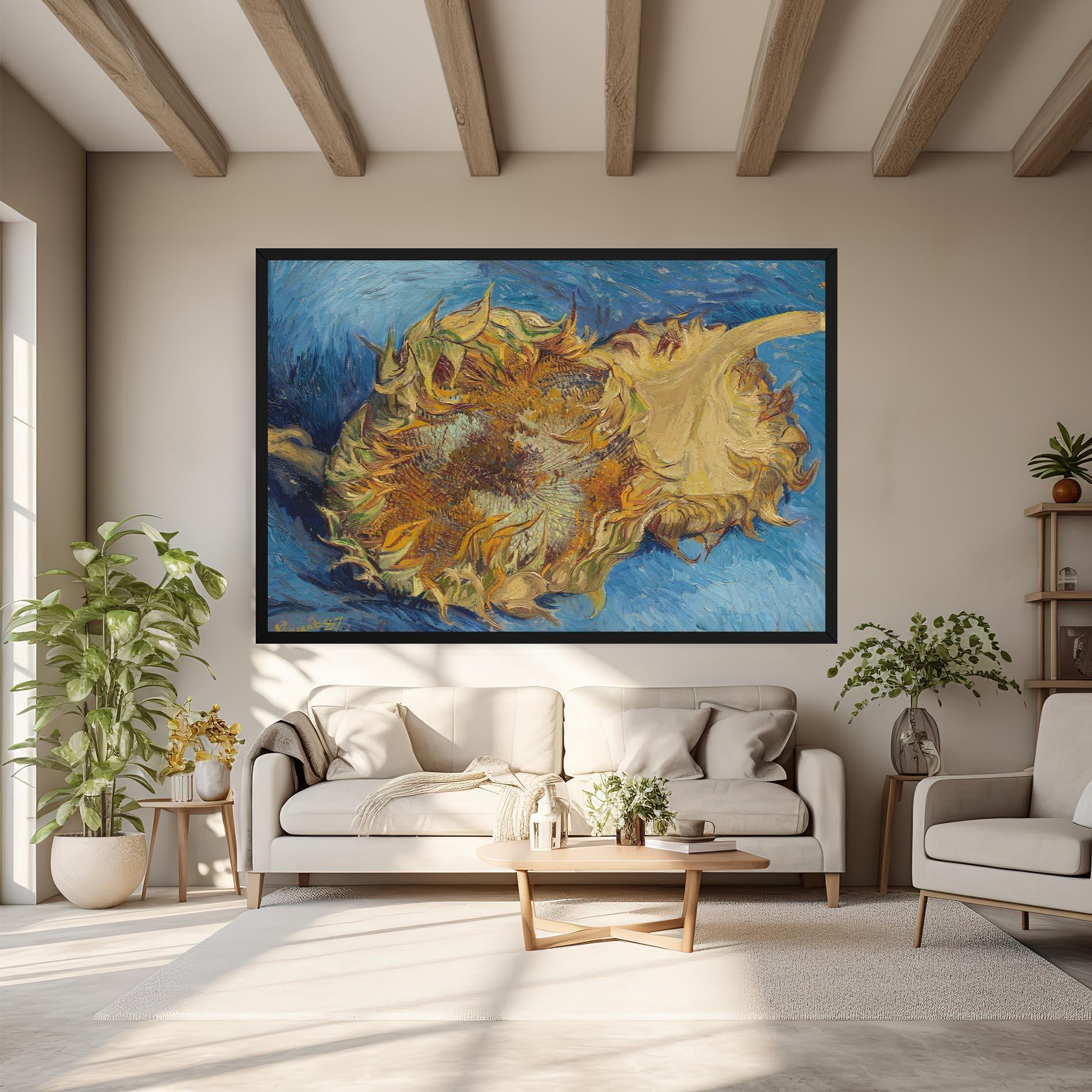 Vászonkép Sunflowers Van Gogh mockup 6