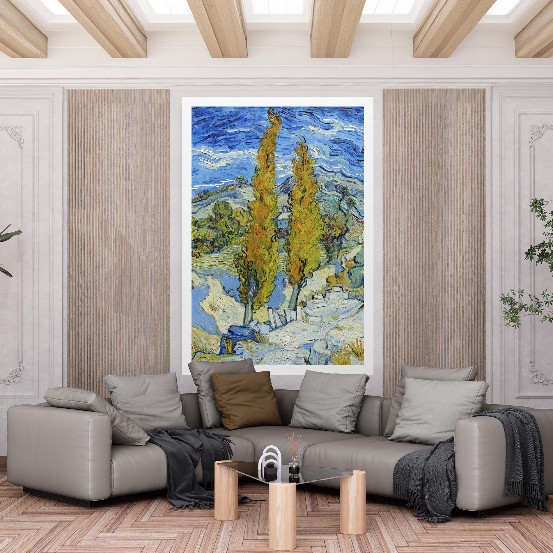 Vászonkép Poplars At Saint Remy mockup 6