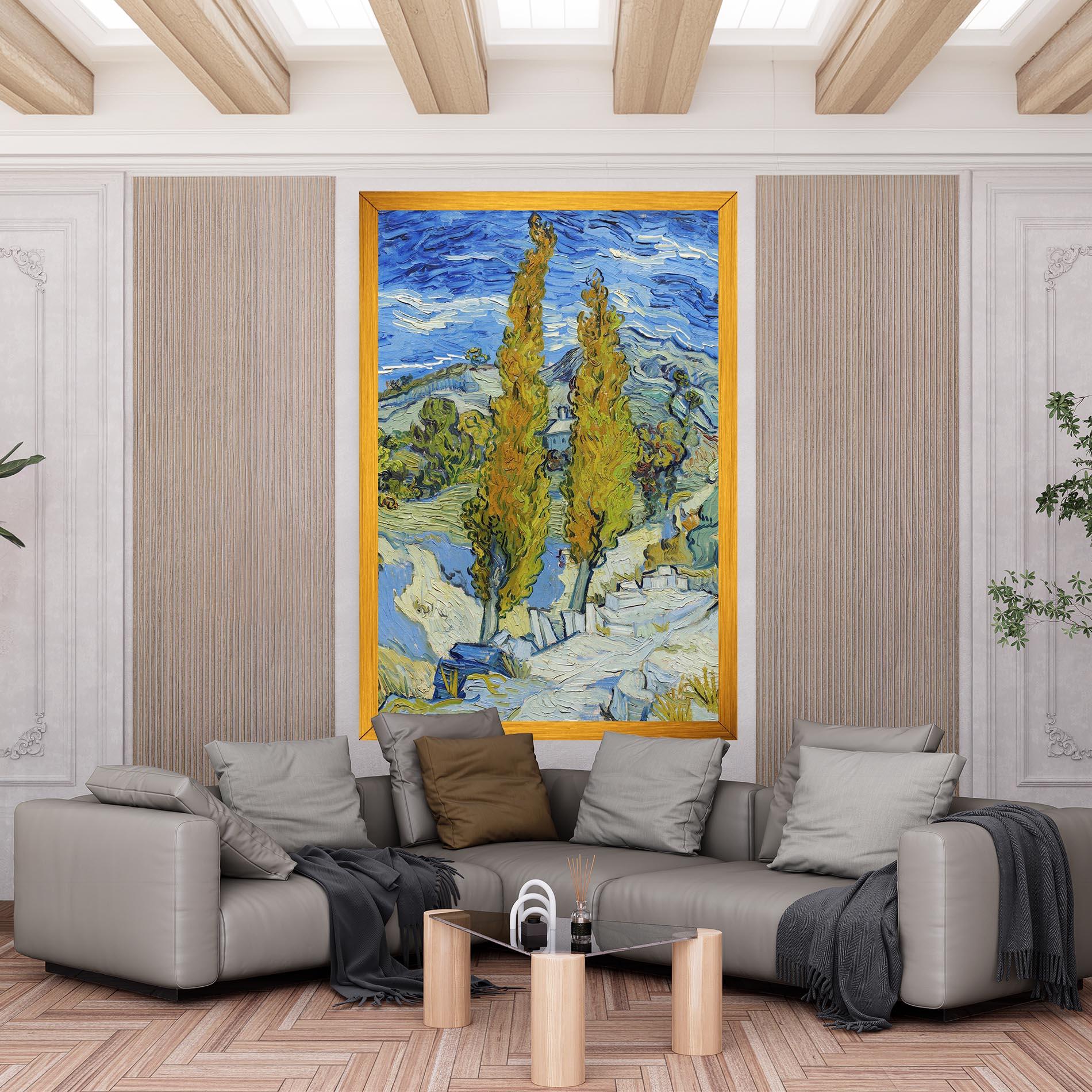Vászonkép Poplars At Saint Remy mockup 6
