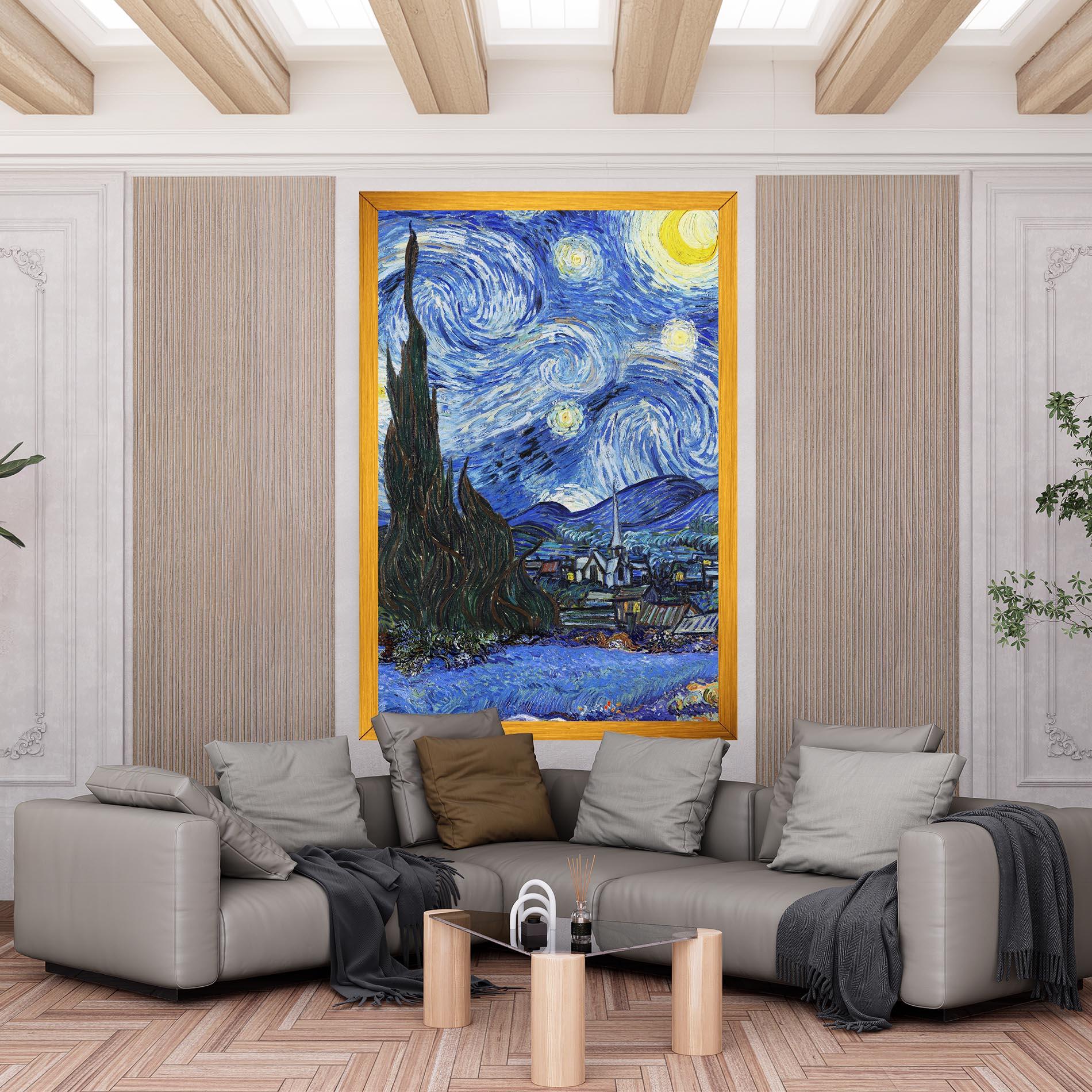 Vászonkép Starry Night Art mockup 6