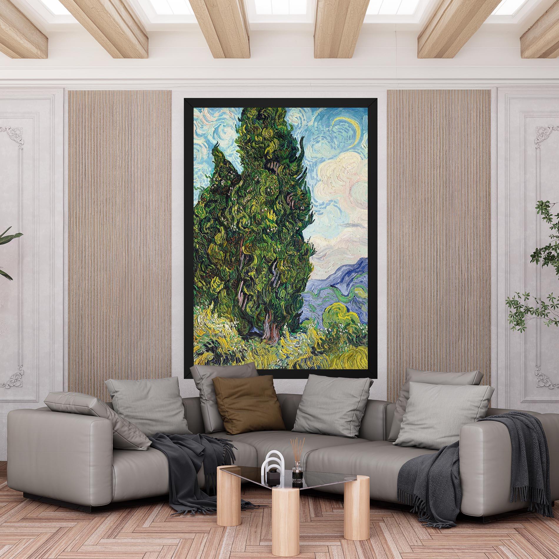 Vászonkép Cypresses mockup 6