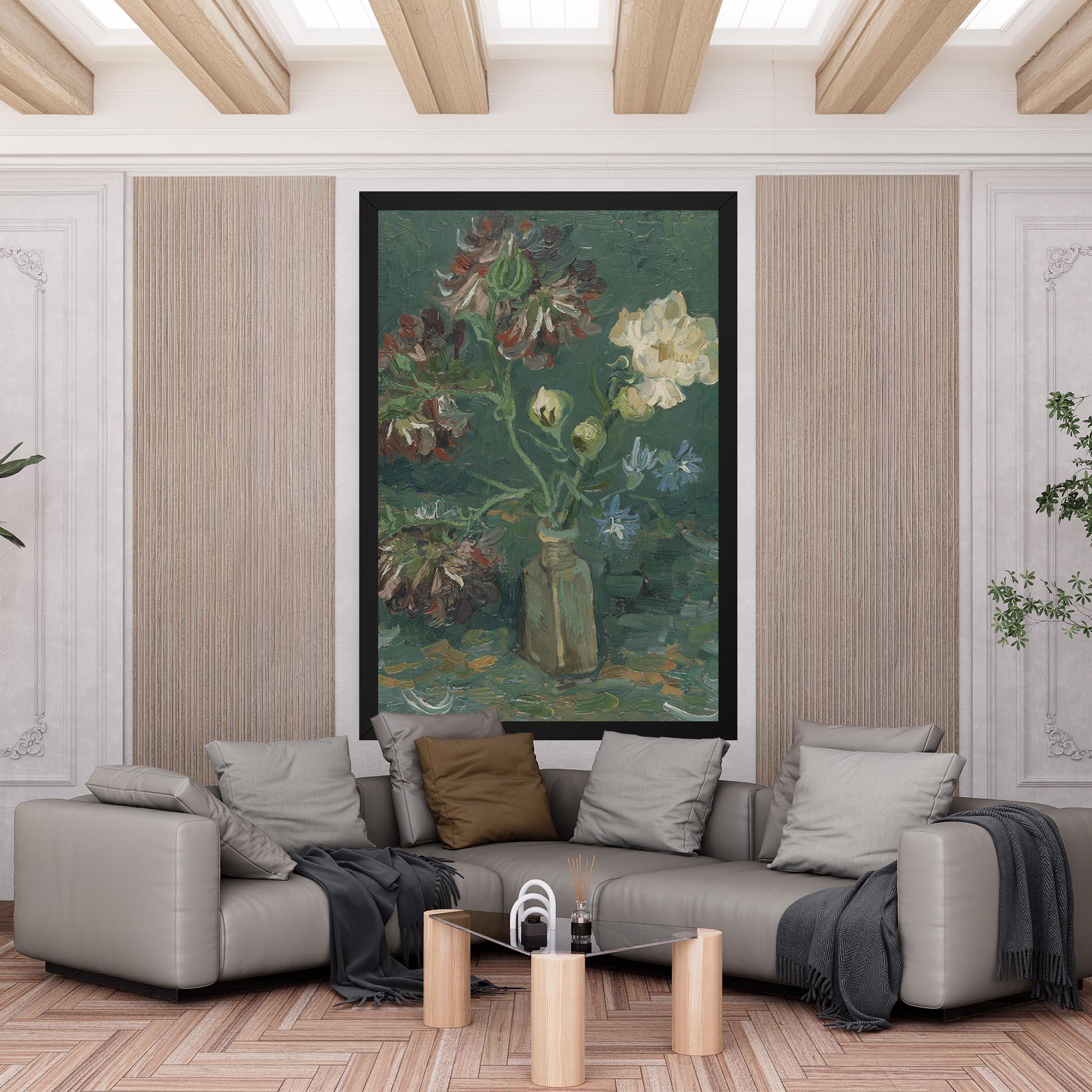 Vászonkép Flesje Met Pioenrozen mockup 6