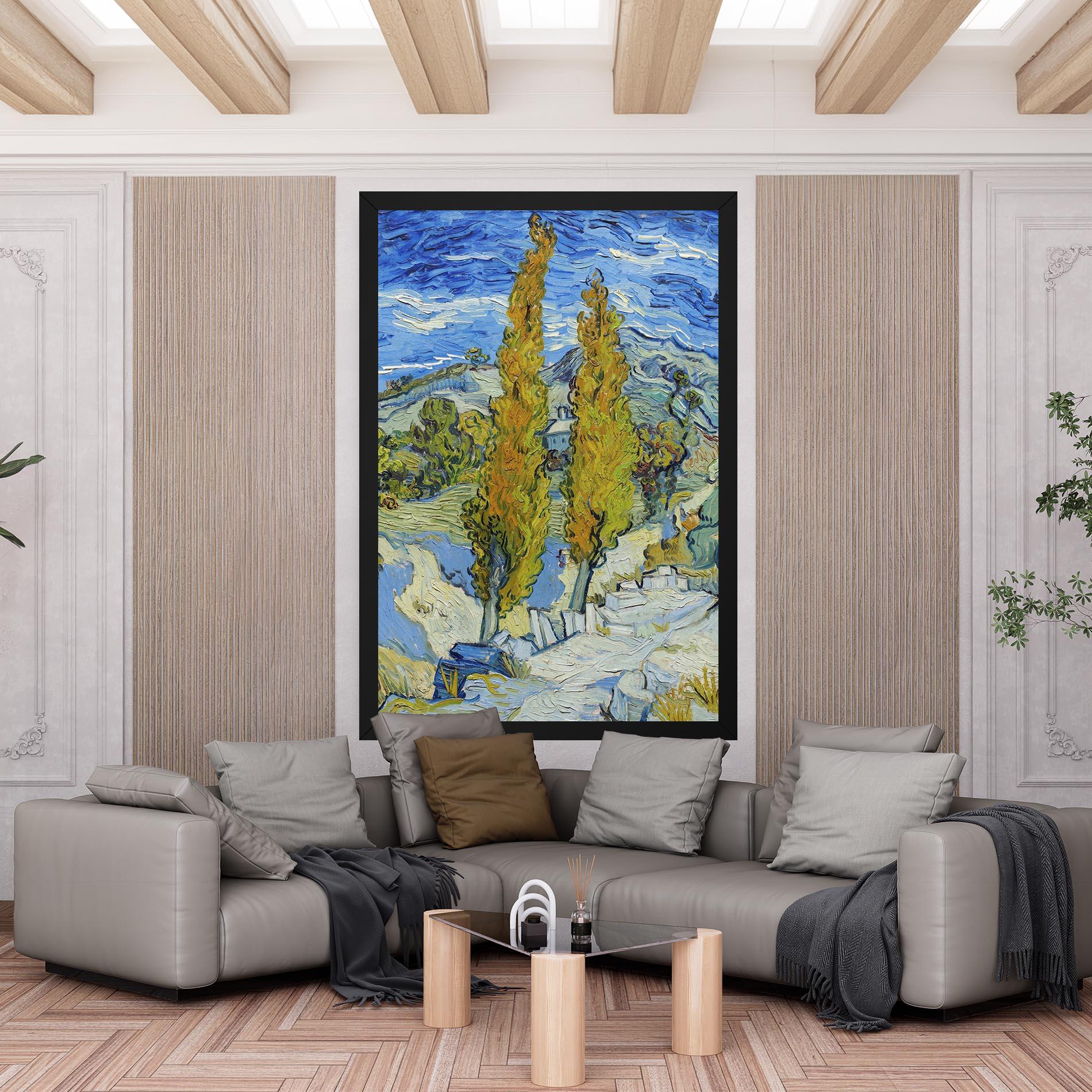 Vászonkép Poplars At Saint Remy mockup 6