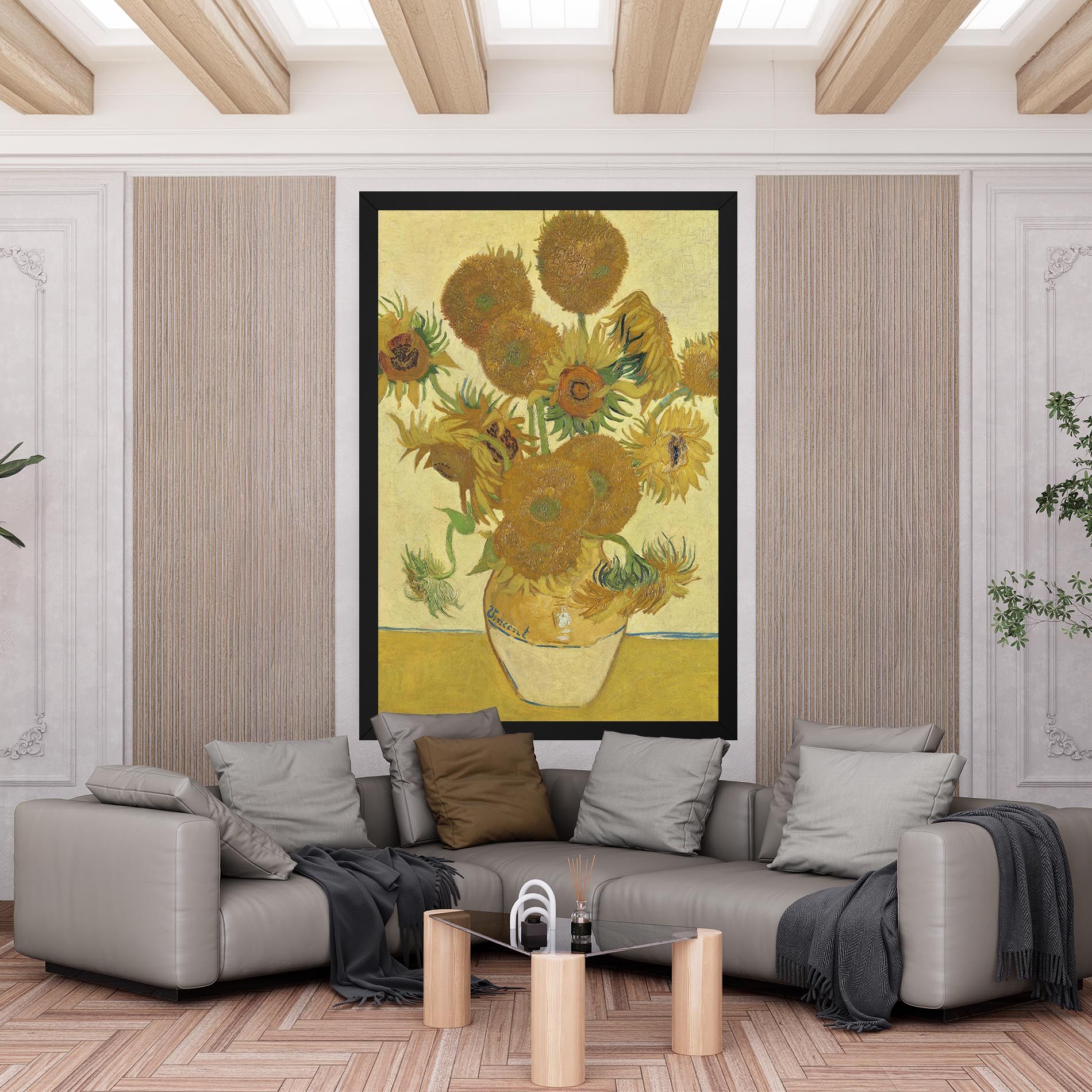 Sunflowers Vase Art mockup 6