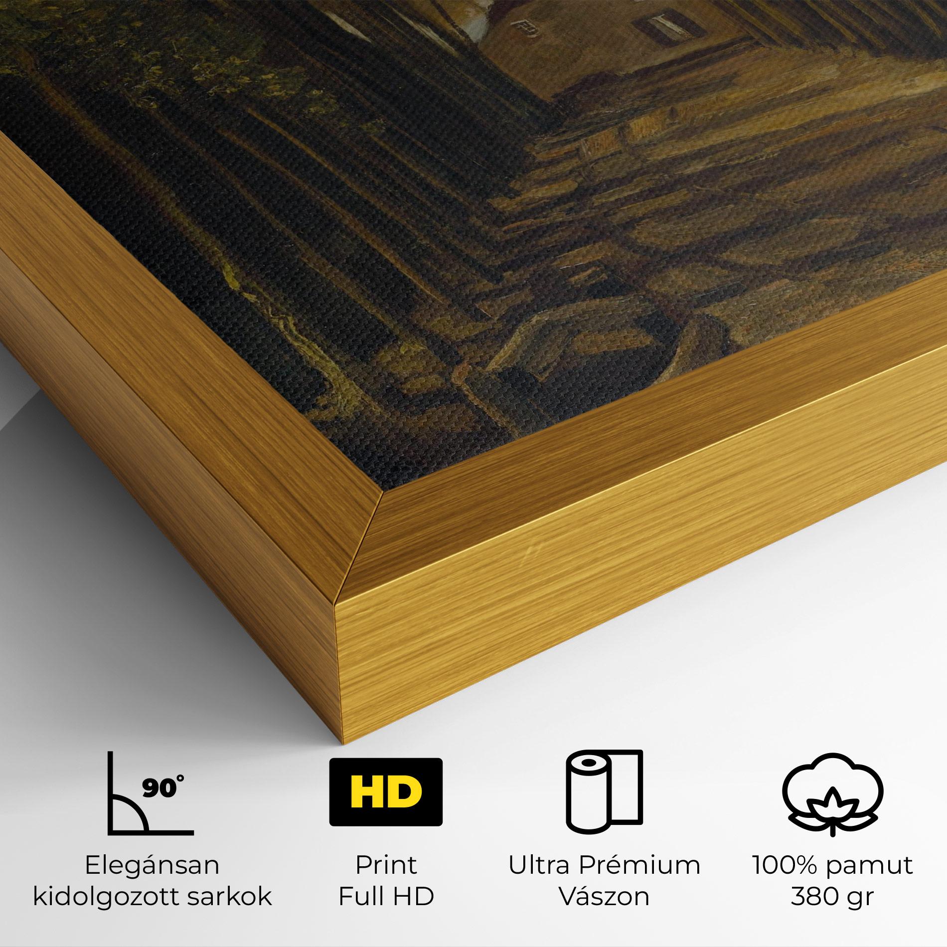 Vászonkép Avenue Of Poplars Autumn mockup 4