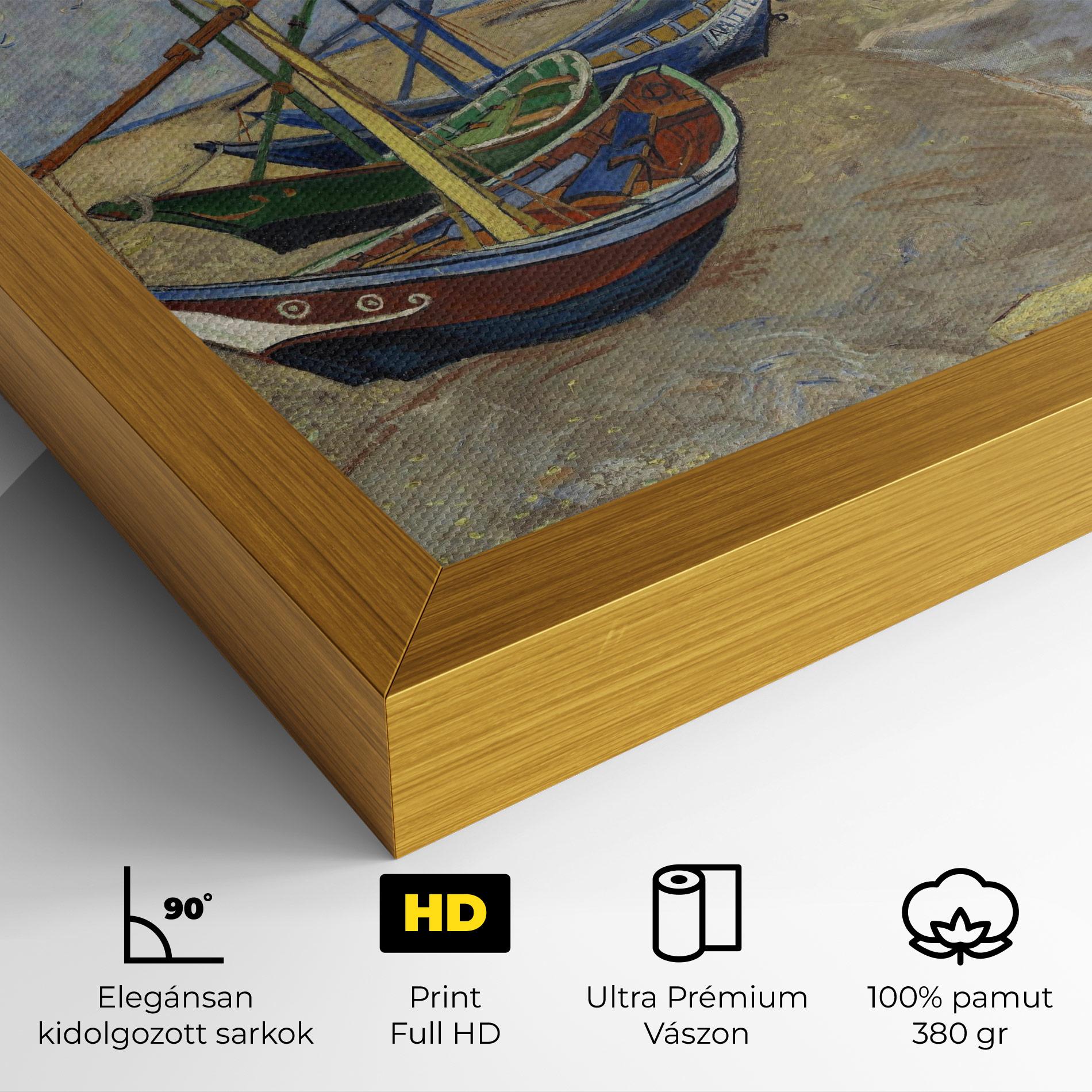 Vászonkép Boats Beach mockup 4