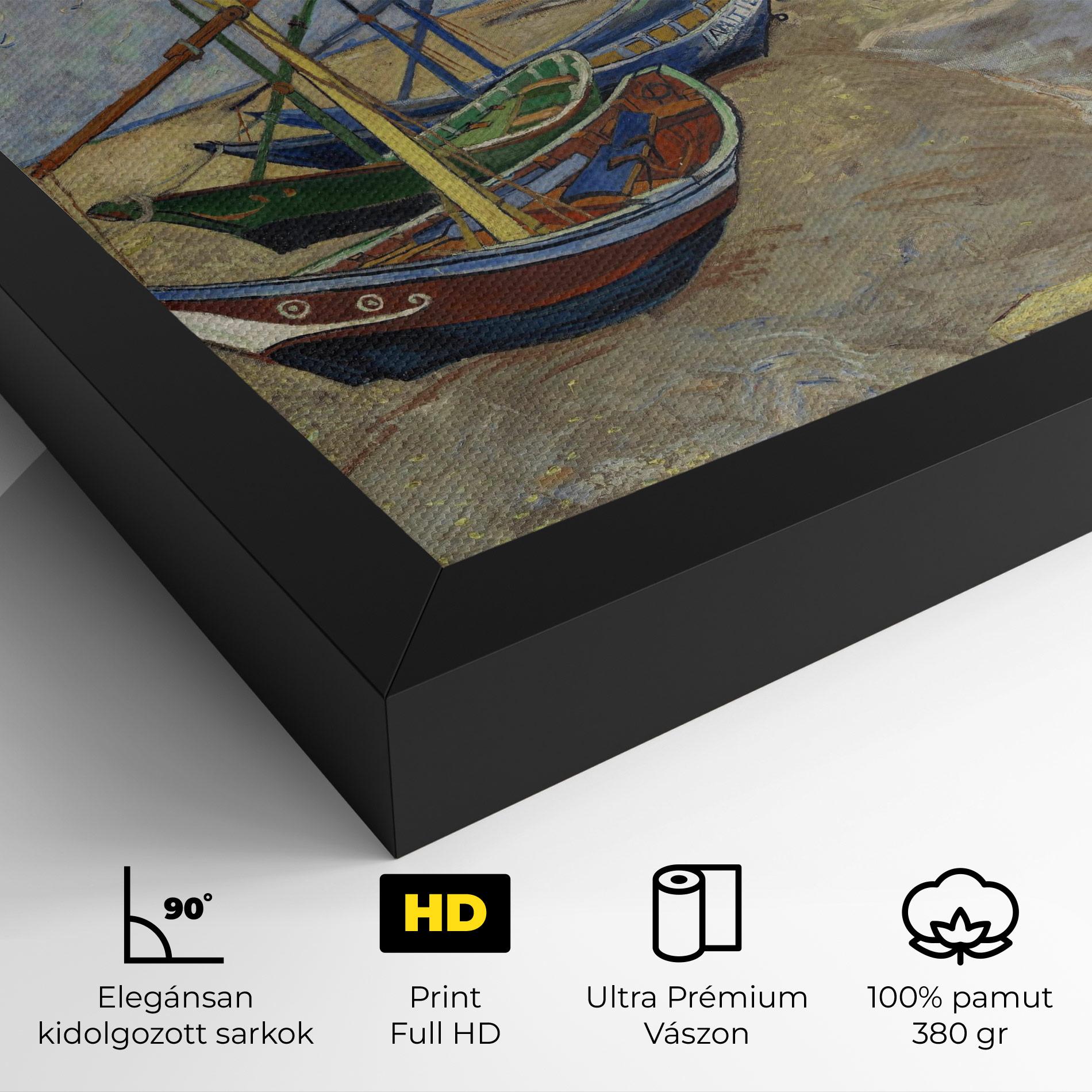 Vászonkép Boats Beach mockup 4