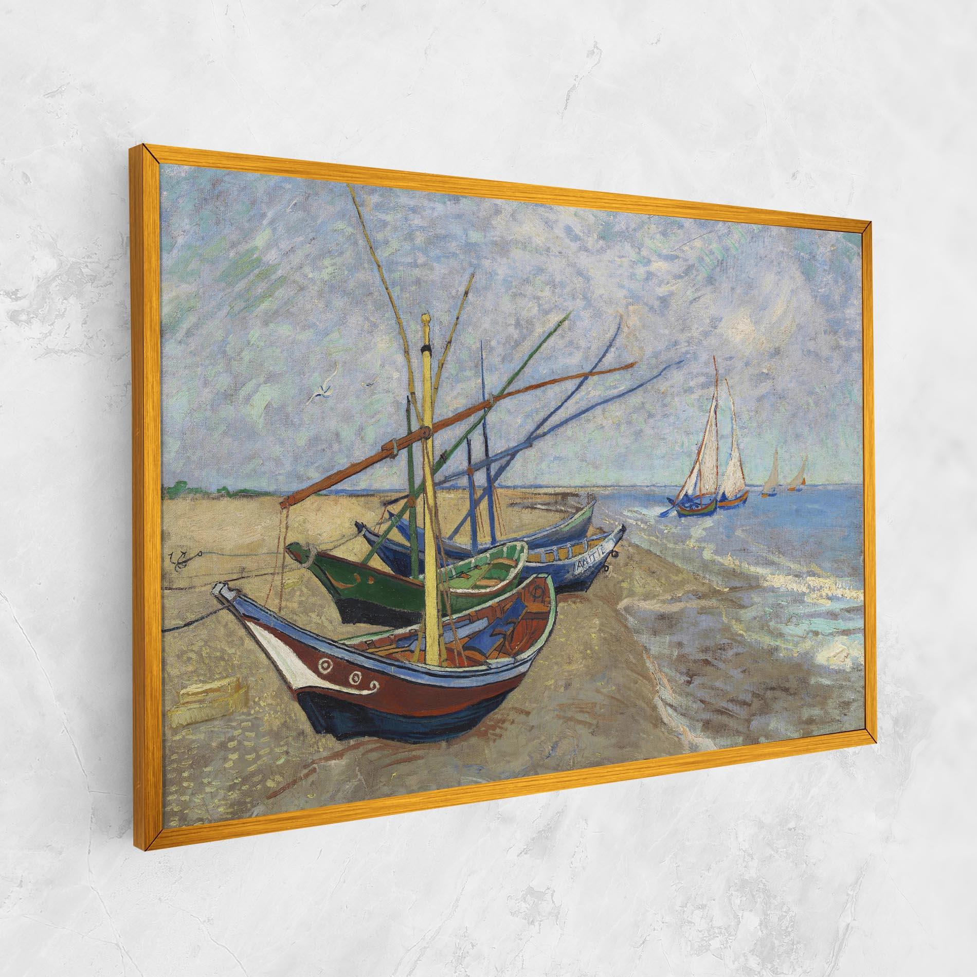 Vászonkép Boats Beach mockup 1