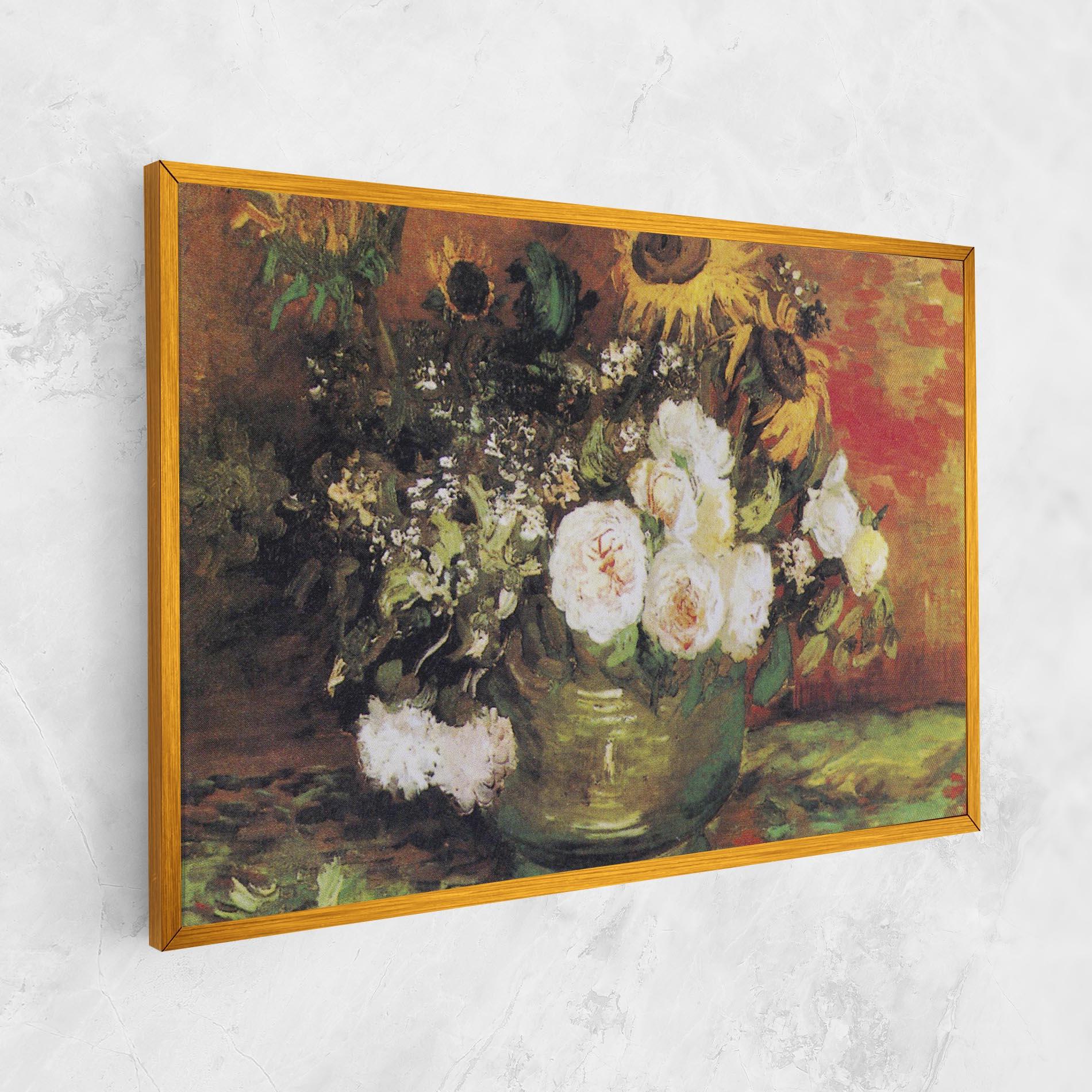 Vászonkép Bowl With Sunflowers mockup 1