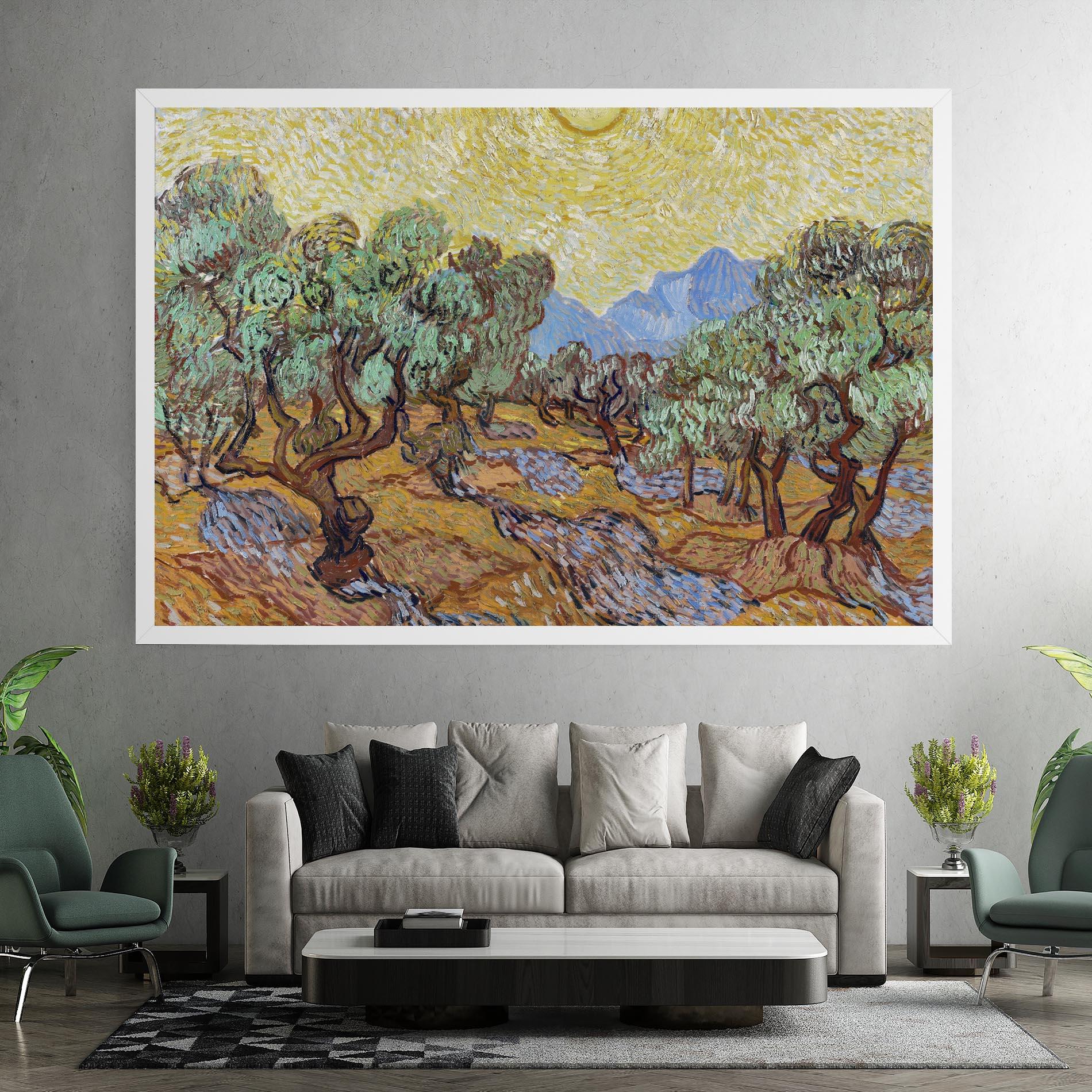 Vászonkép Gogh Olive Trees mockup 7
