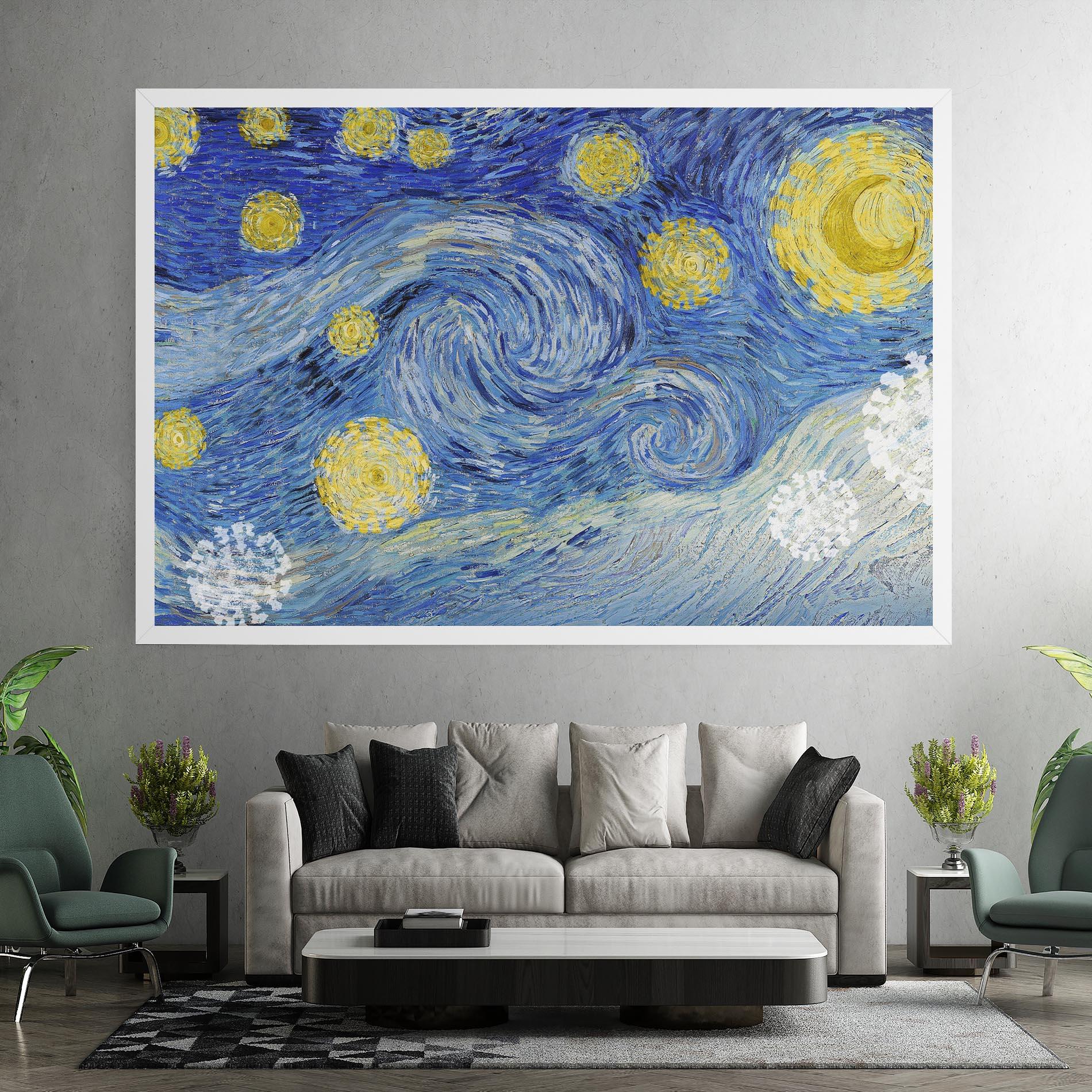 Vászonkép Van Gogh Starry Night mockup 7