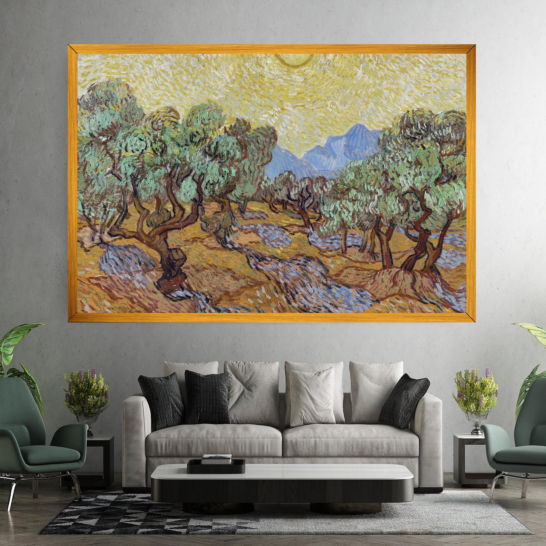 Vászonkép Gogh Olive Trees mockup 7
