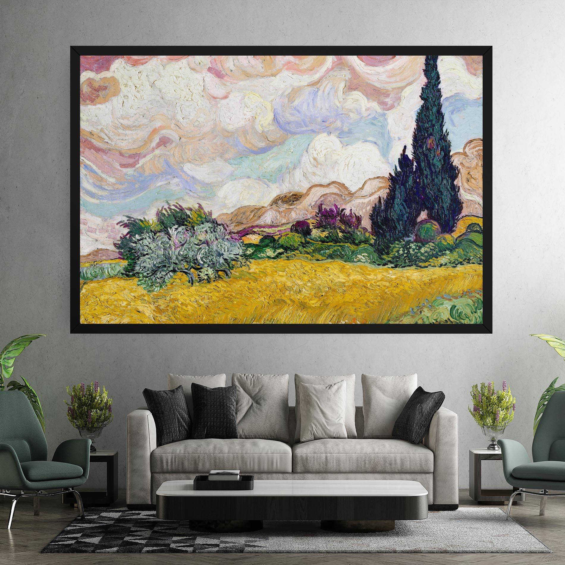 Vászonkép Pastel Wheat Field mockup 7