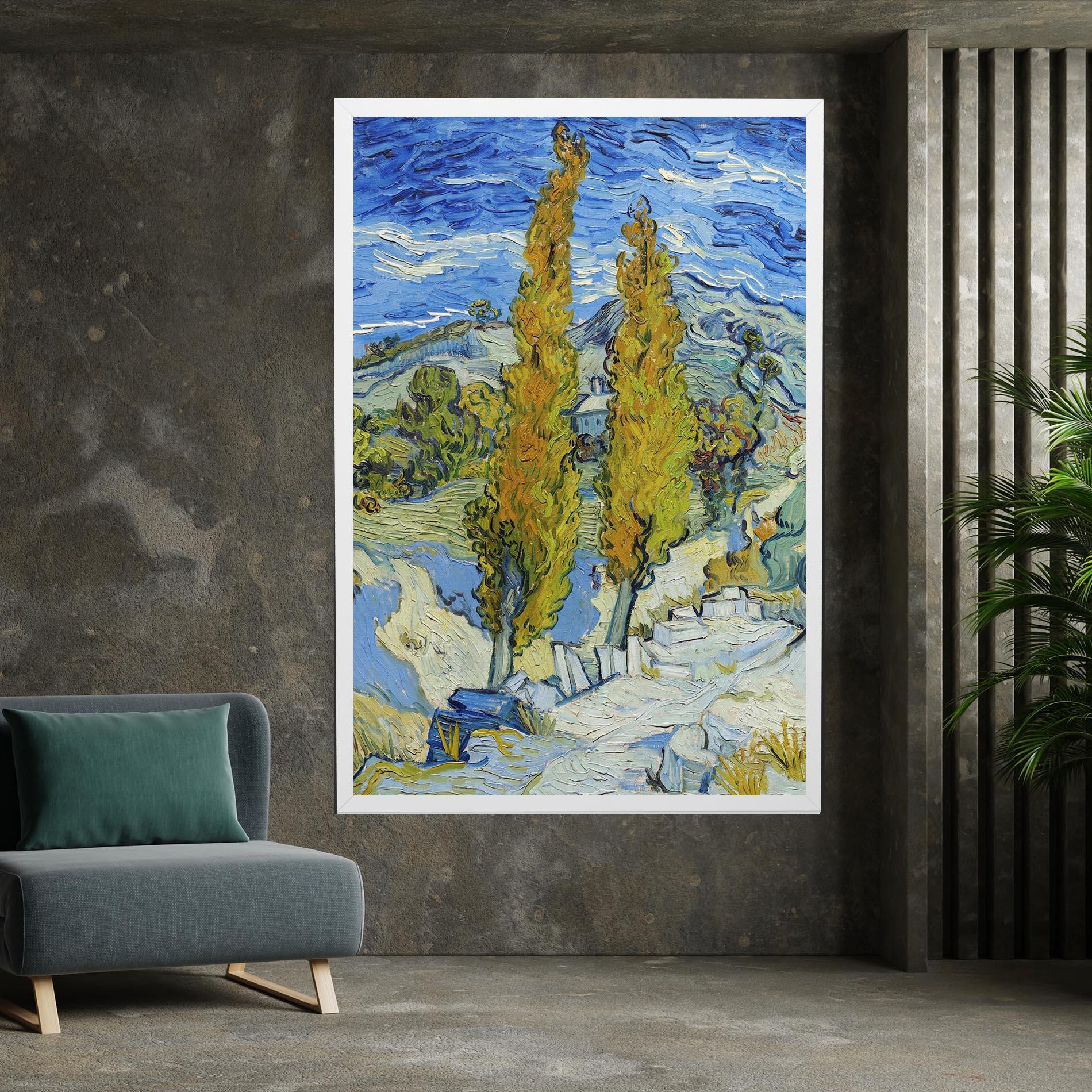 Vászonkép Poplars At Saint Remy mockup 7