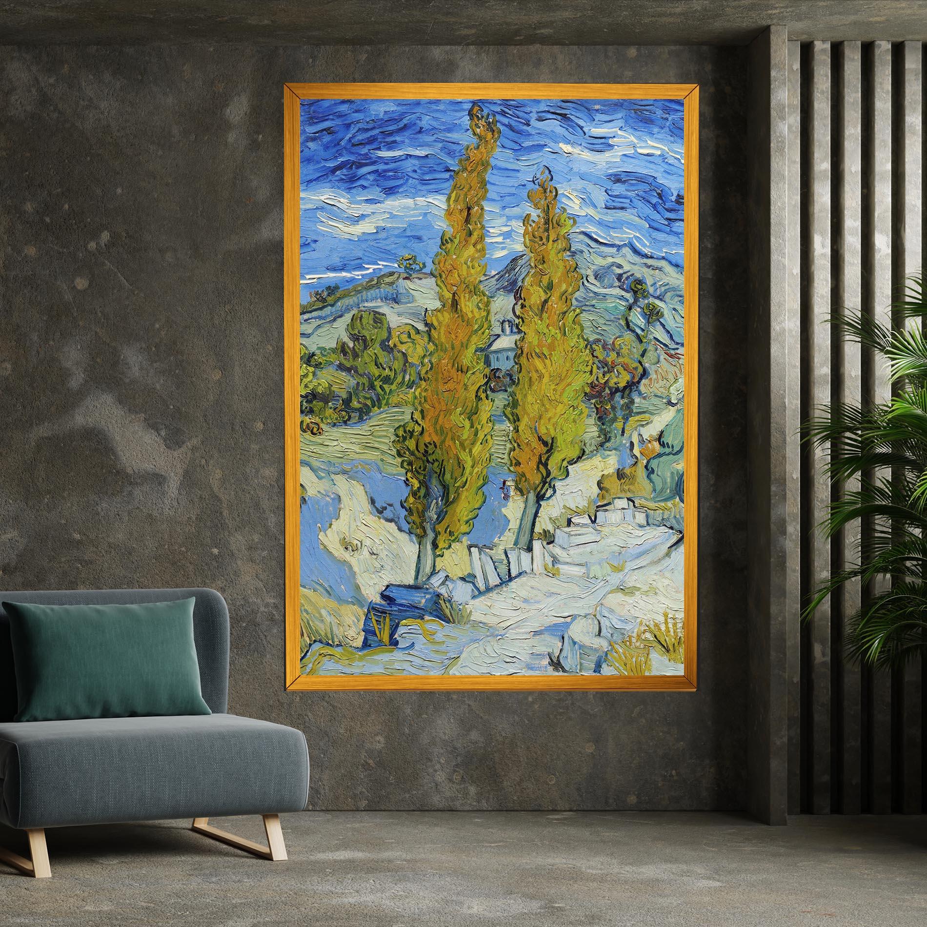 Vászonkép Poplars At Saint Remy mockup 7