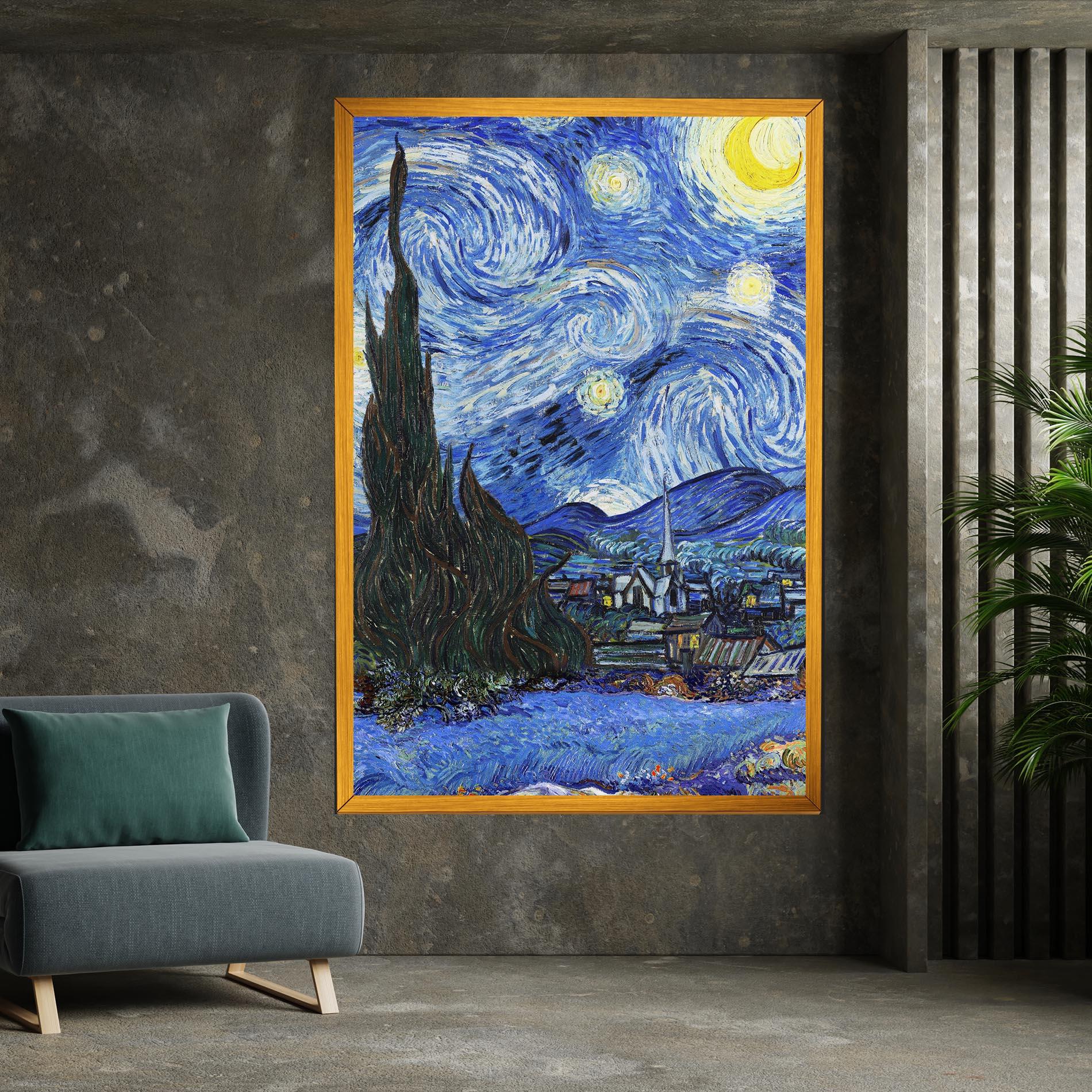 Vászonkép Starry Night Art mockup 7