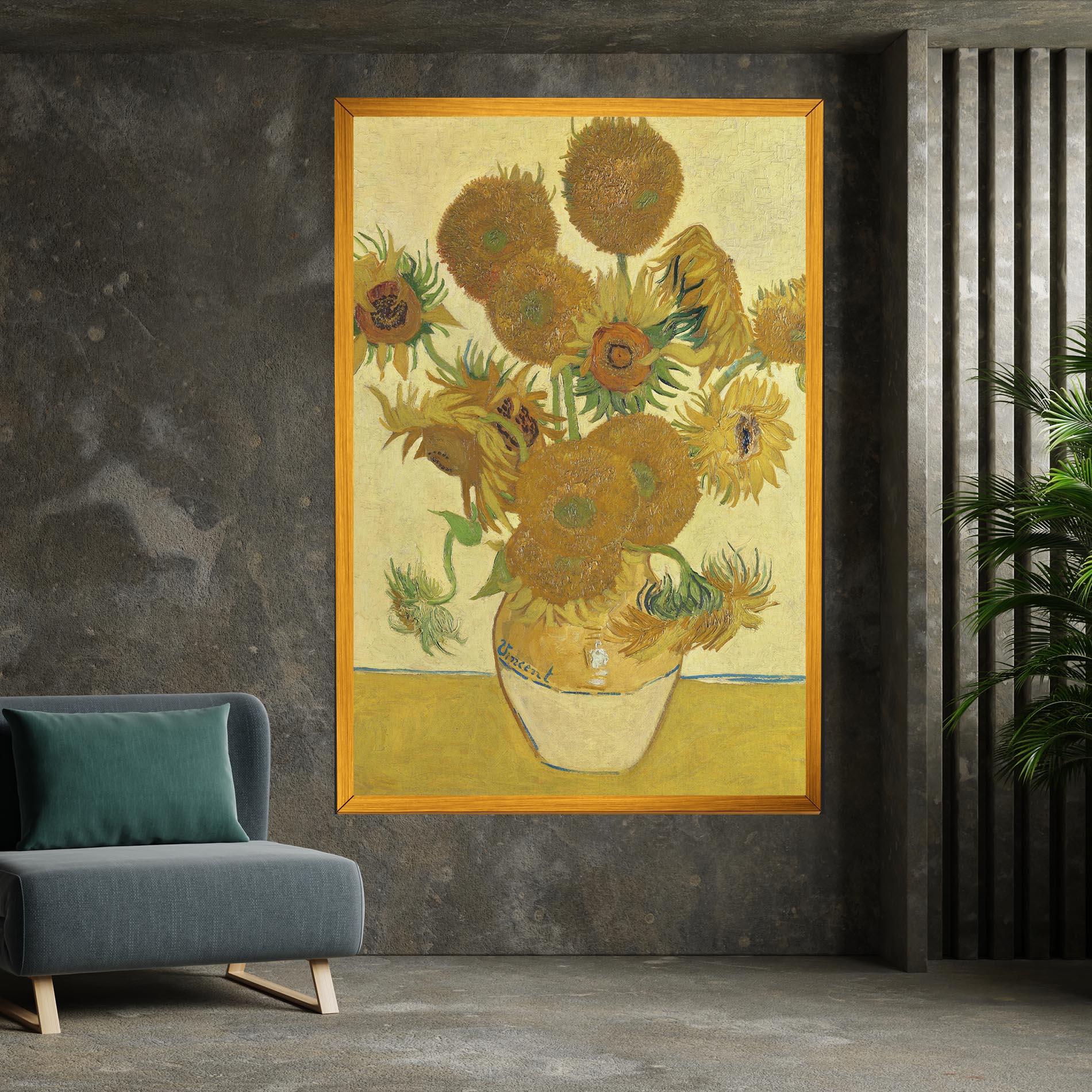 Vászonkép Sunflowers Vase Art mockup 7