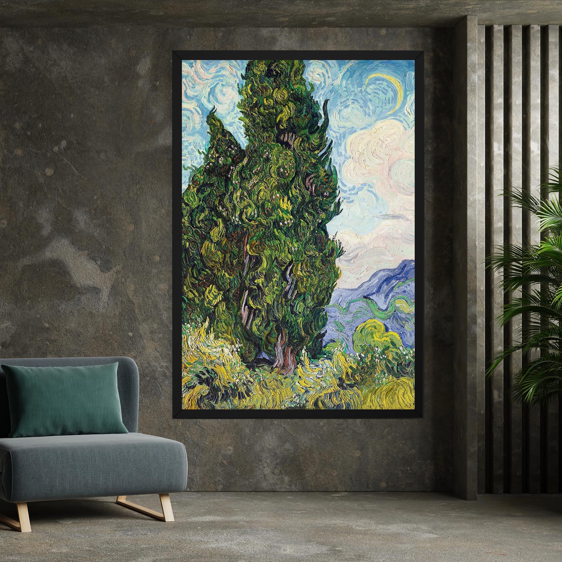 Vászonkép Cypresses mockup 7